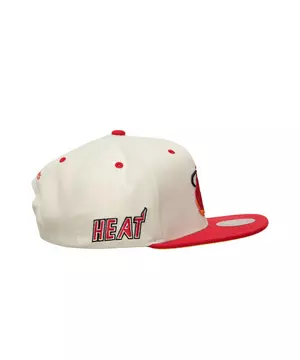 Men's Miami Heat Mitchell & Ness Black My City Snapback Hat