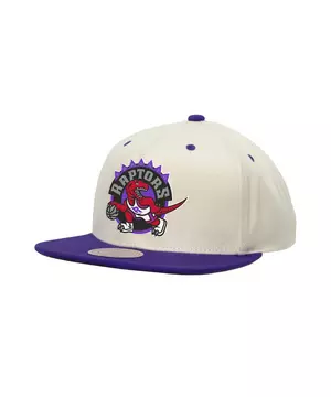 Toronto Raptors Mitchell And Ness Snapback Purple and Res Old School Logo
