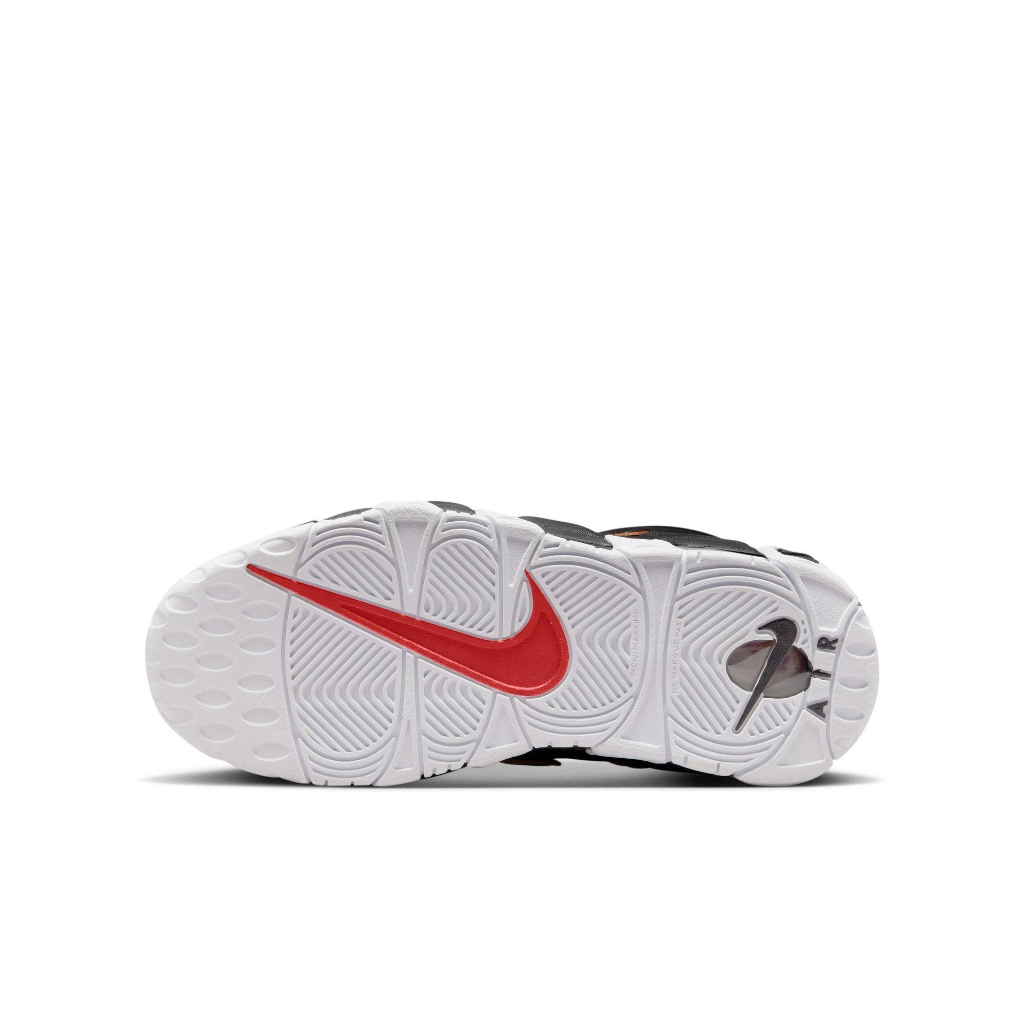 Nike Air More Uptempo "Black/White/University Red" Grade School Boys' Shoe - BLACK/RED Thumbnail View 10