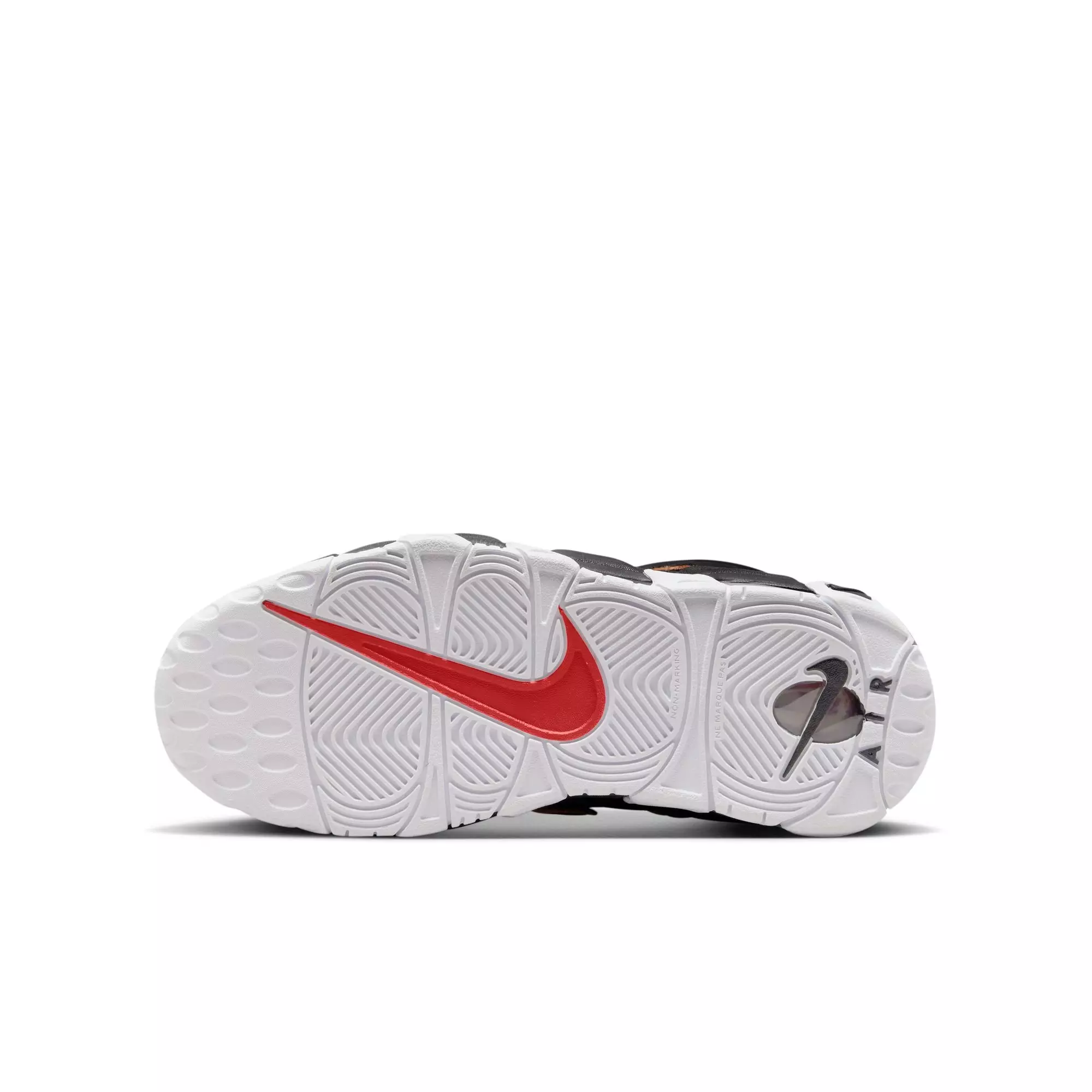 Nike Air More Uptempo "Black/White/University Red" Grade School Boys' Shoe - BLACK/RED