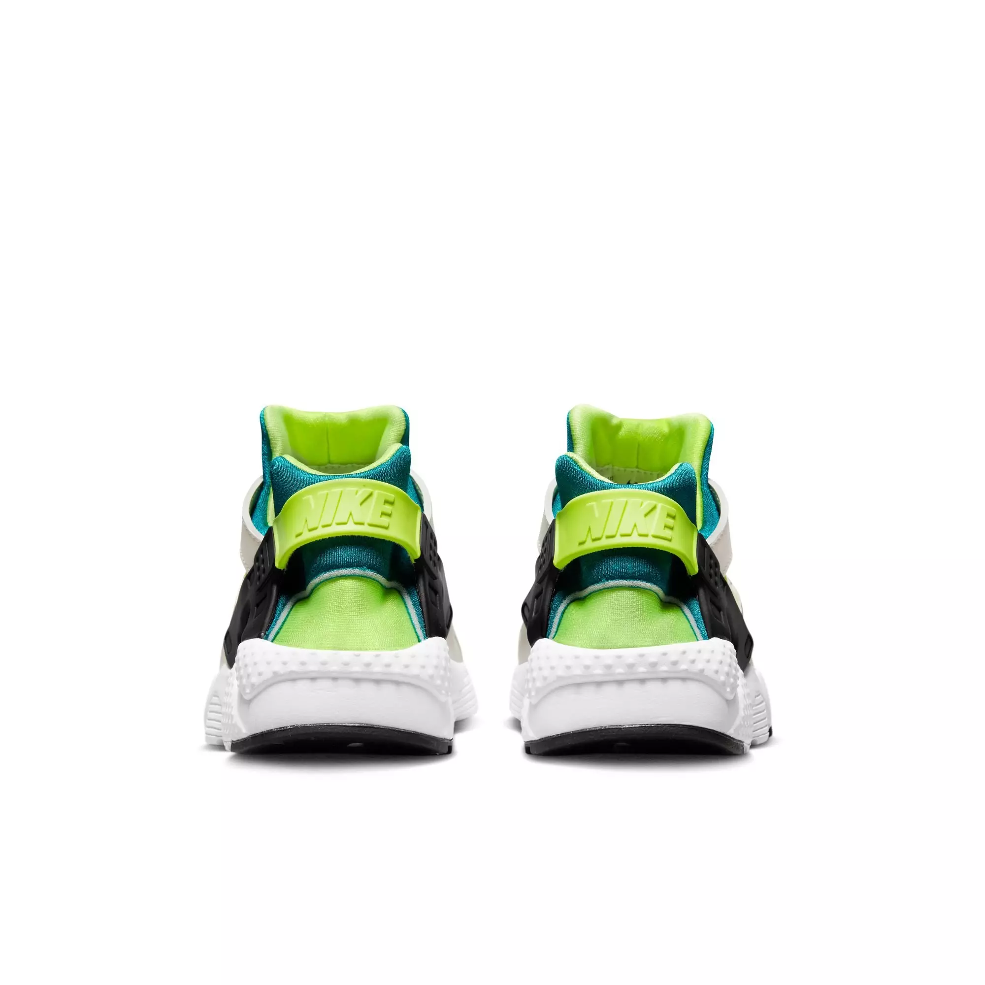 Nike Huarache Run "Phantom/Volt/Bright Spruce/Black" Grade School Boys' Shoe - WHITE/GREEN