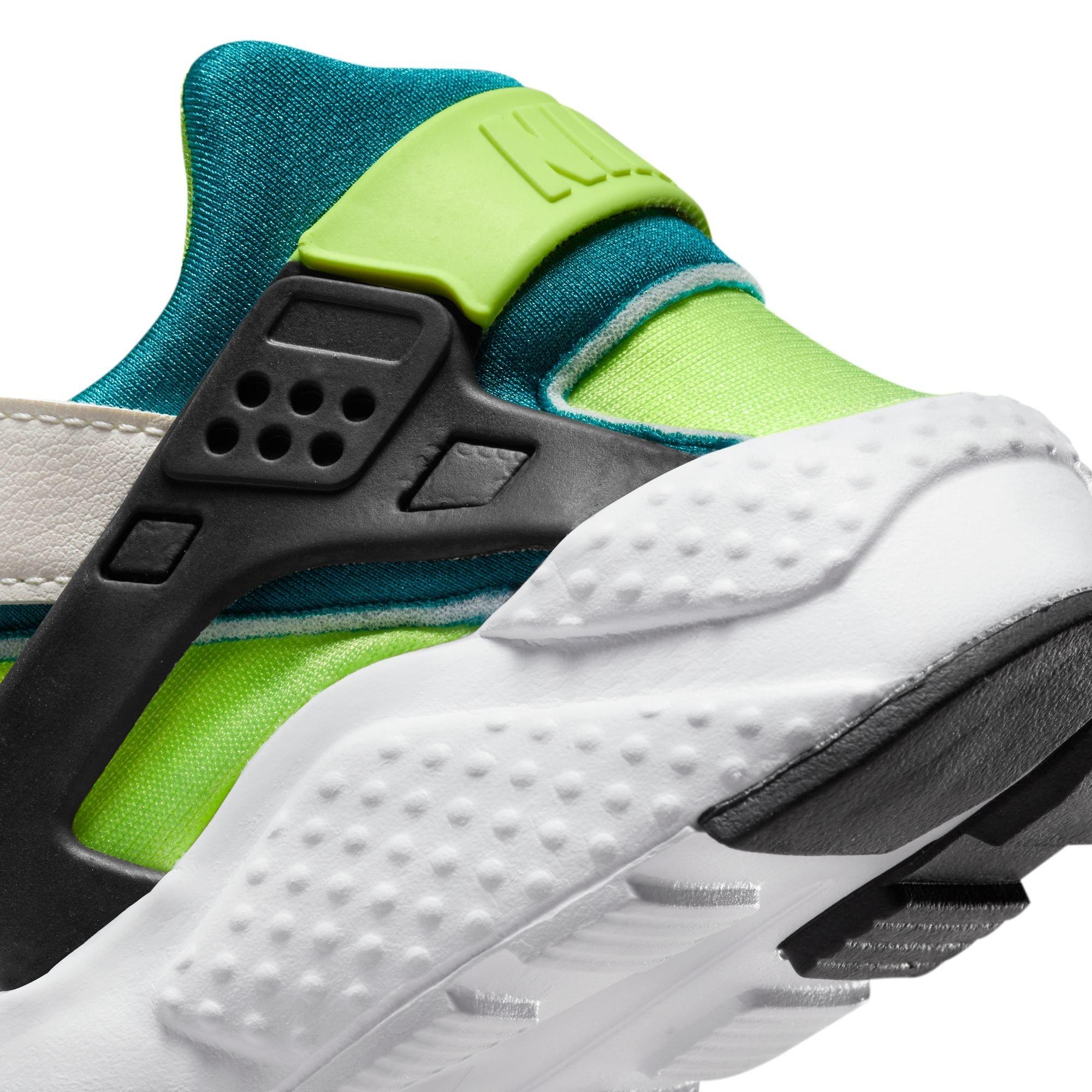 Nike Huarache Run "Phantom/Volt/Bright Spruce/Black" Grade School Boys' Shoe - WHITE/GREEN Thumbnail View 8