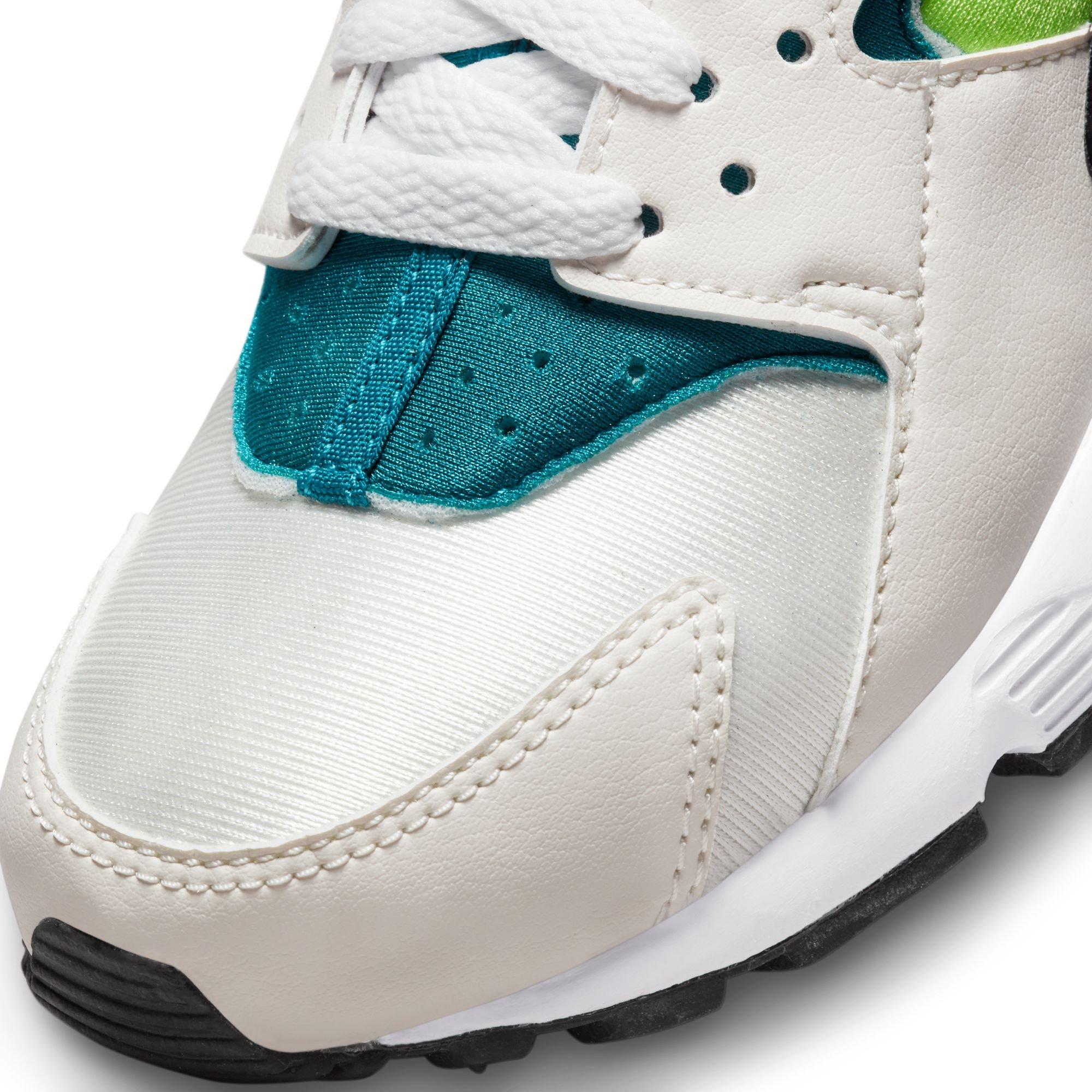 Nike Huarache Run "Phantom/Volt/Bright Spruce/Black" Grade School Boys' Shoe - WHITE/GREEN Thumbnail View 9