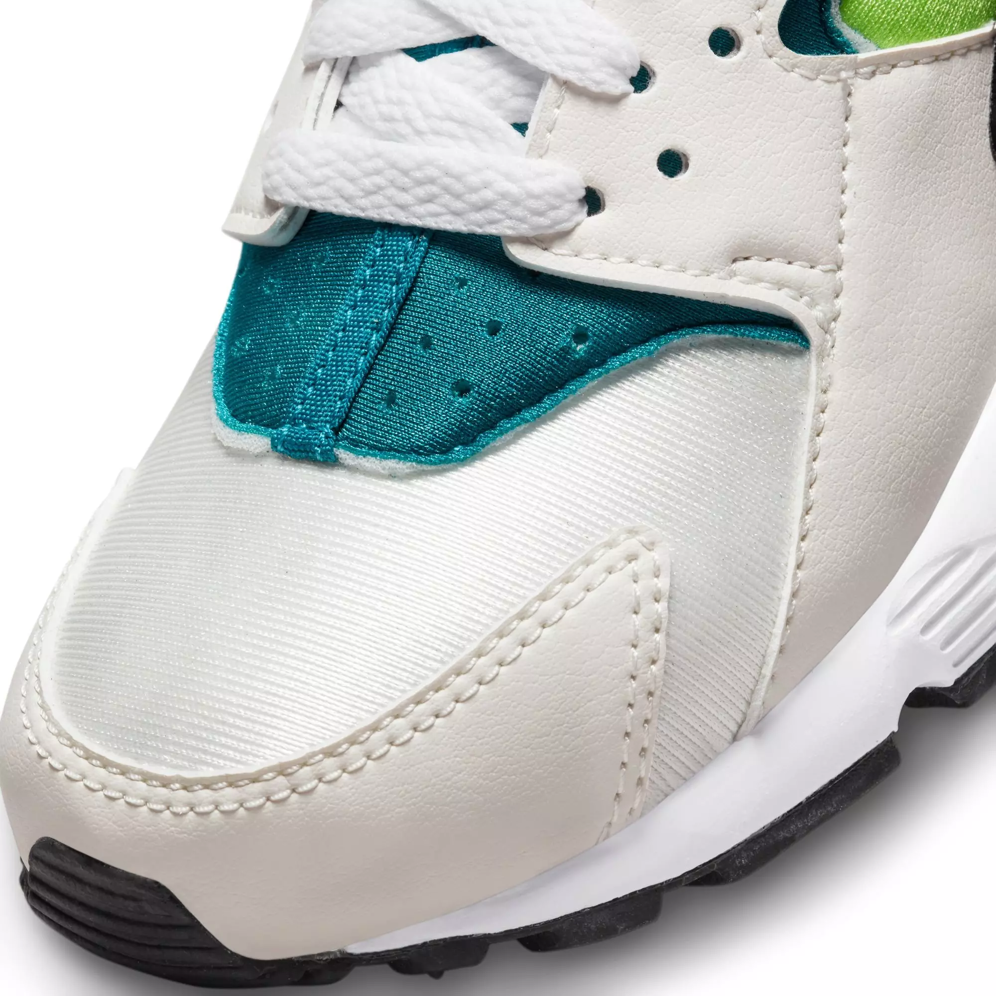 Nike Huarache Run "Phantom/Volt/Bright Spruce/Black" Grade School Boys' Shoe - WHITE/GREEN