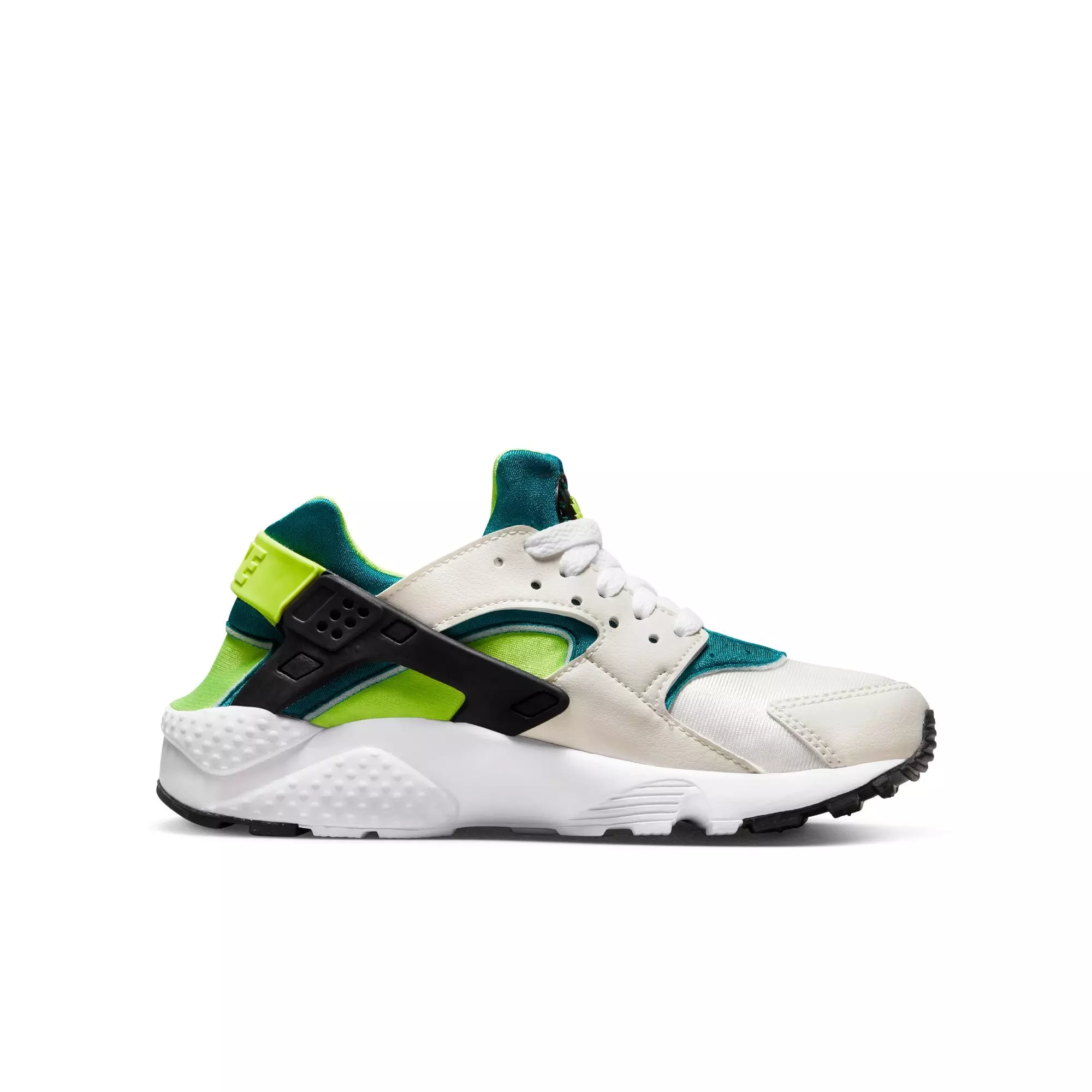 Nike Huarache Run "Phantom/Volt/Bright Spruce/Black" Grade School Boys' Shoe - WHITE/GREEN