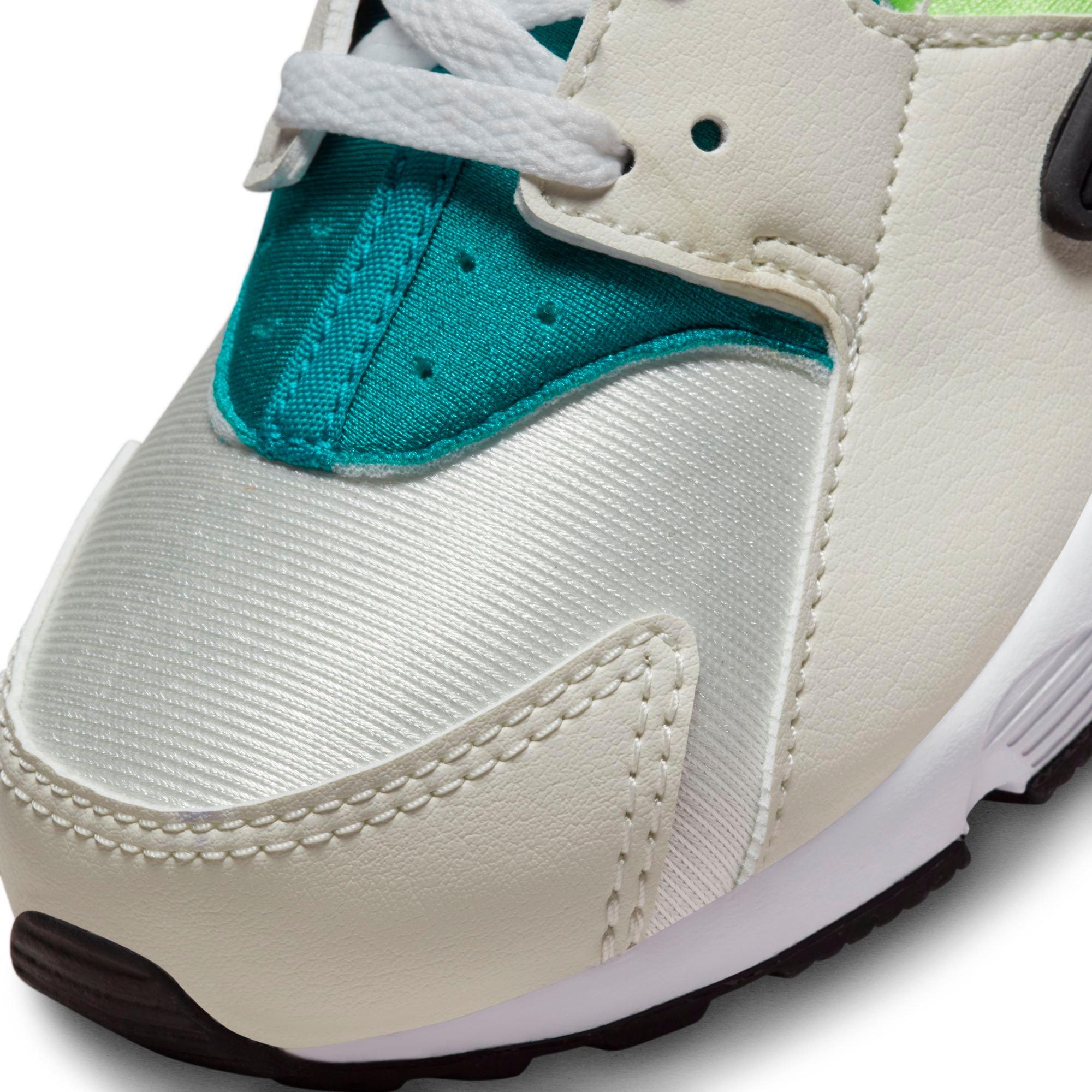 Nike Huarache Run "Phantom/Volt/Bright Spruce/Black" Preschool Boys' Shoe - WHITE/GREEN Thumbnail View 3