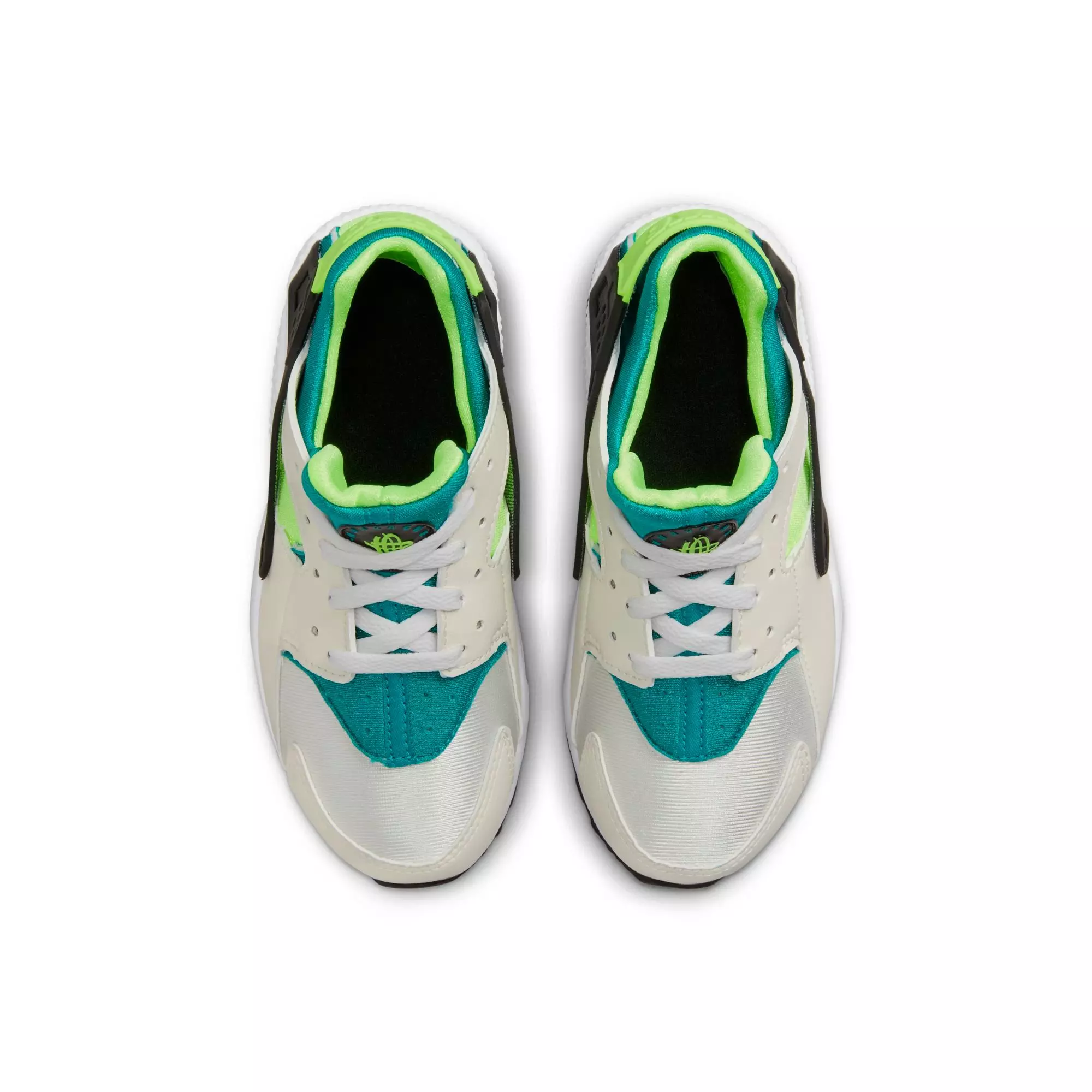 Nike Huarache Run "Phantom/Volt/Bright Spruce/Black" Preschool Boys' Shoe - WHITE/GREEN