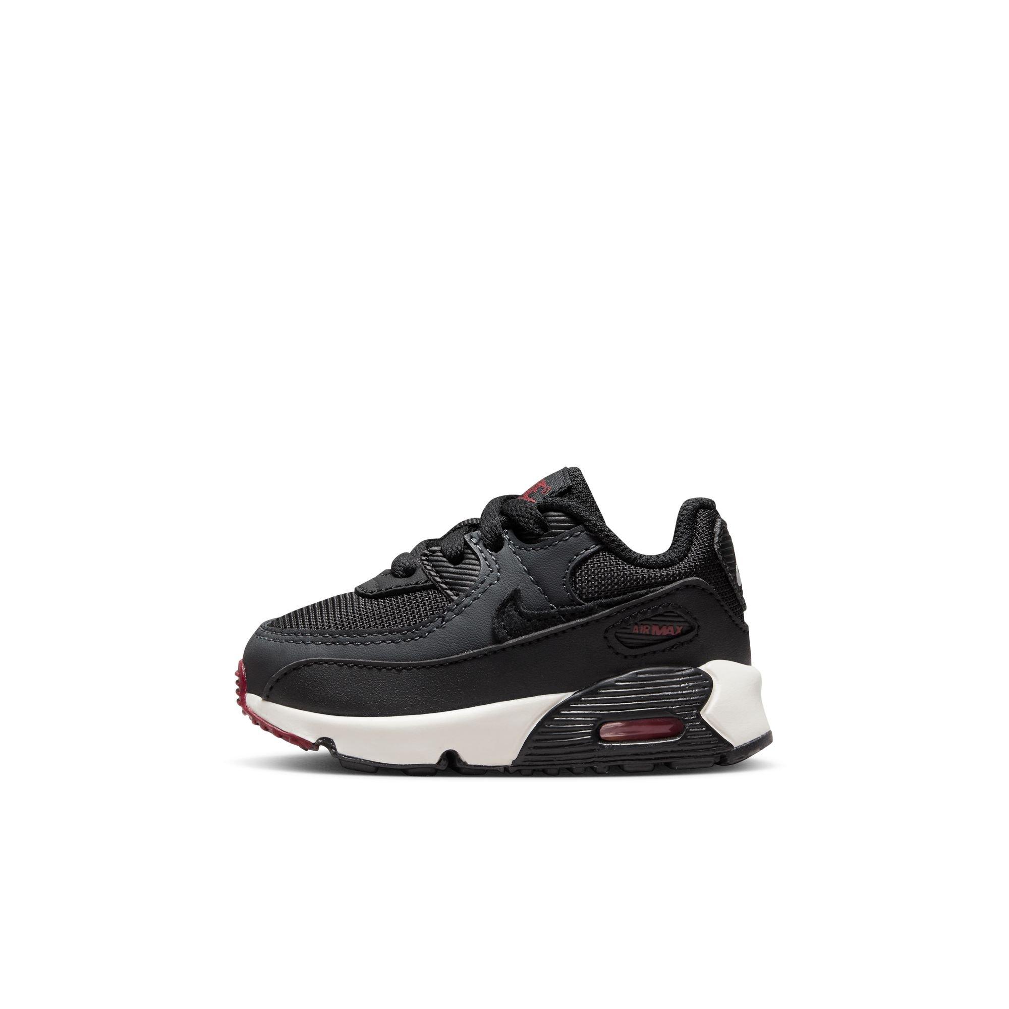 Kids Boys Youth Black & Red Nike Air Max 90 Ltr Trainers