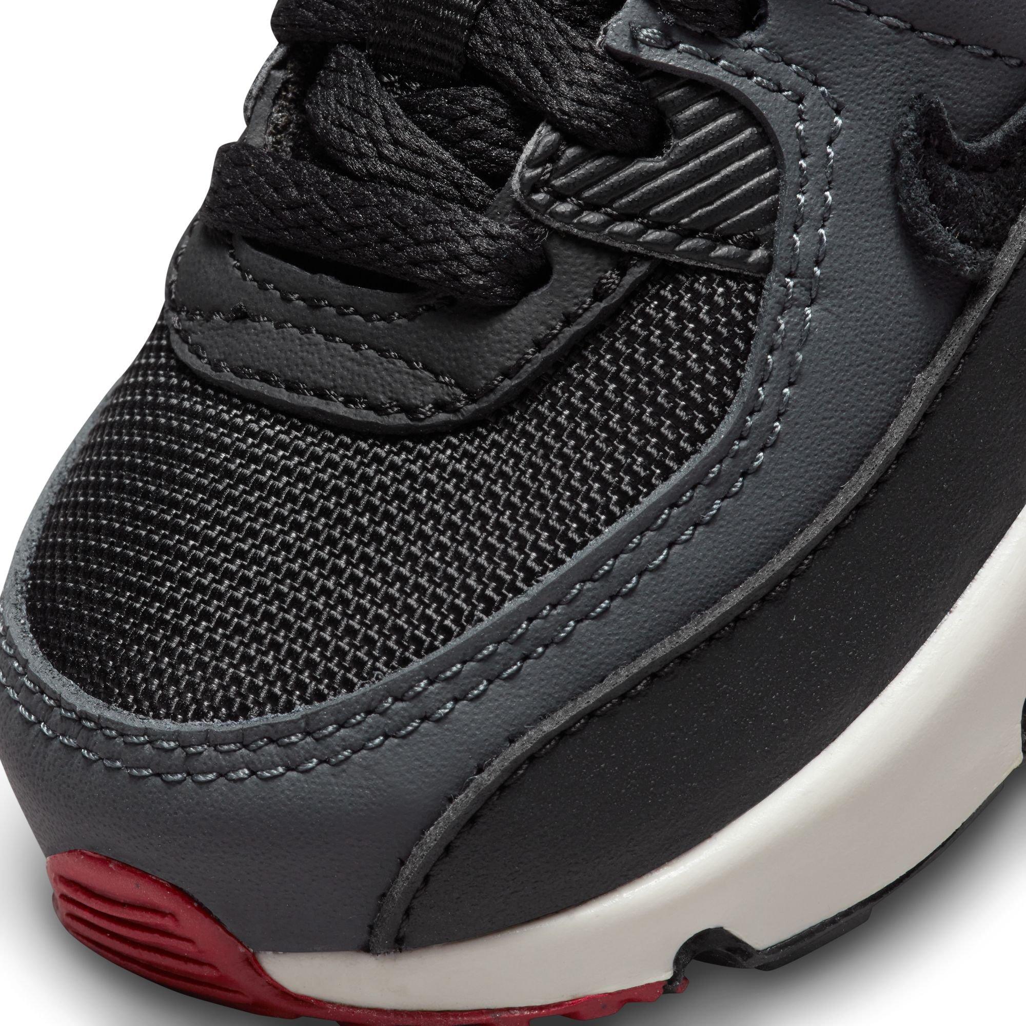 Nike Air Max 90 Toddler Boys' Anthracite/Black/Team Red/Summit White Shoe