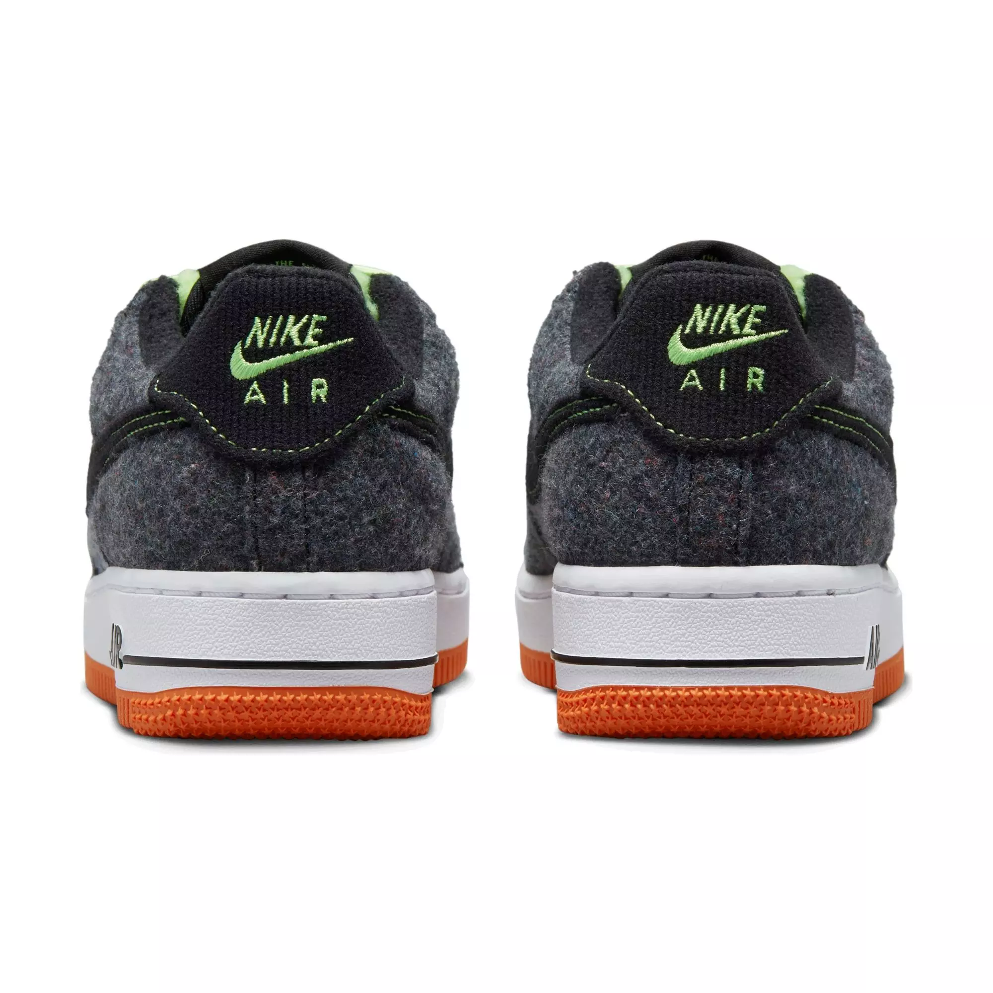 Nike Air Force 1 LV8 "Black/Ghost Green/Starfish" Grade School Boys' Shoe - BLACK/GREEN/STARFISH