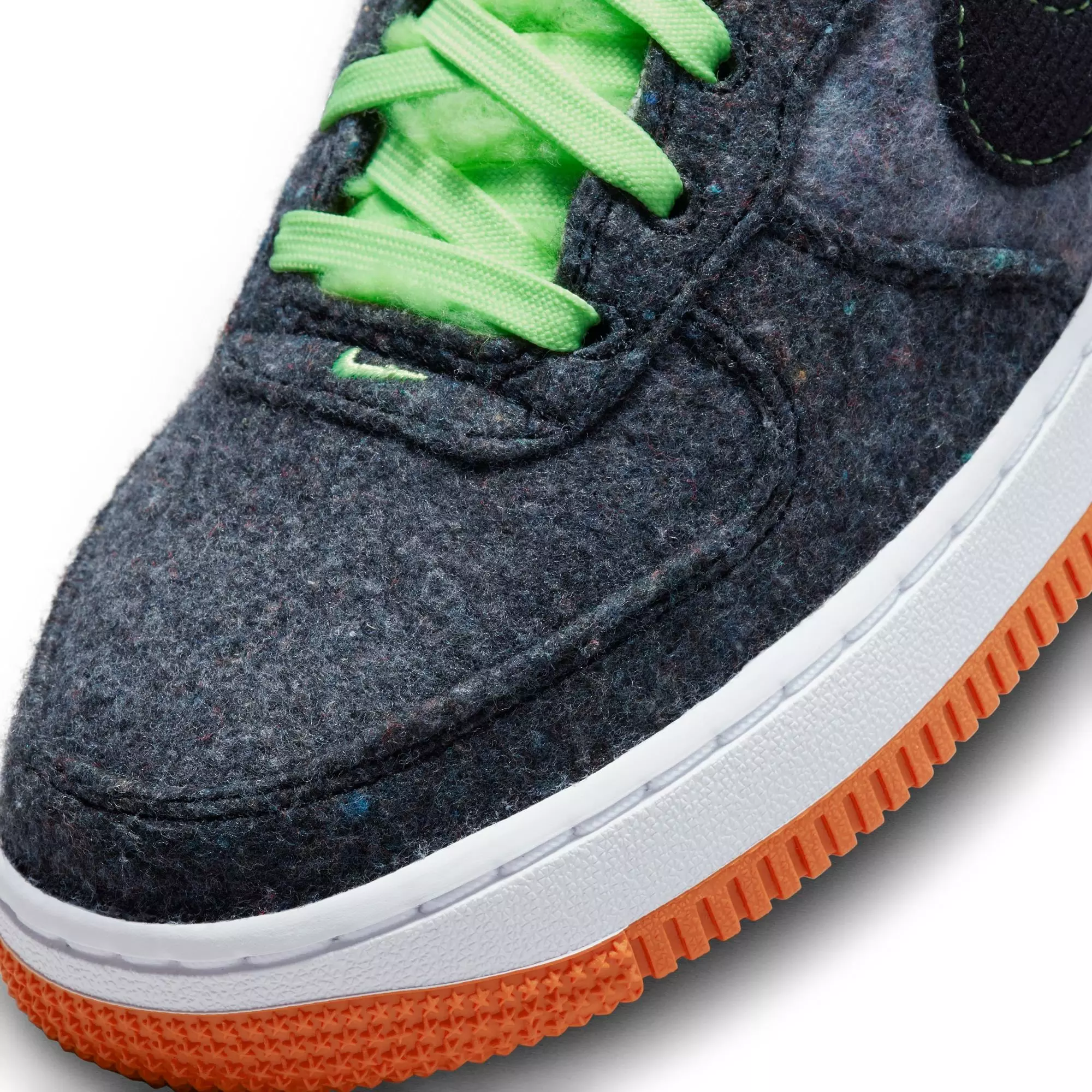 Nike Air Force 1 LV8 "Black/Ghost Green/Starfish" Grade School Boys' Shoe - BLACK/GREEN/STARFISH