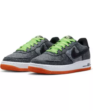 Nike Boys Air Force 1 LV8 2 - Boys' Grade School Basketball Shoes Grey/Black/Stadium Green Size 5.0