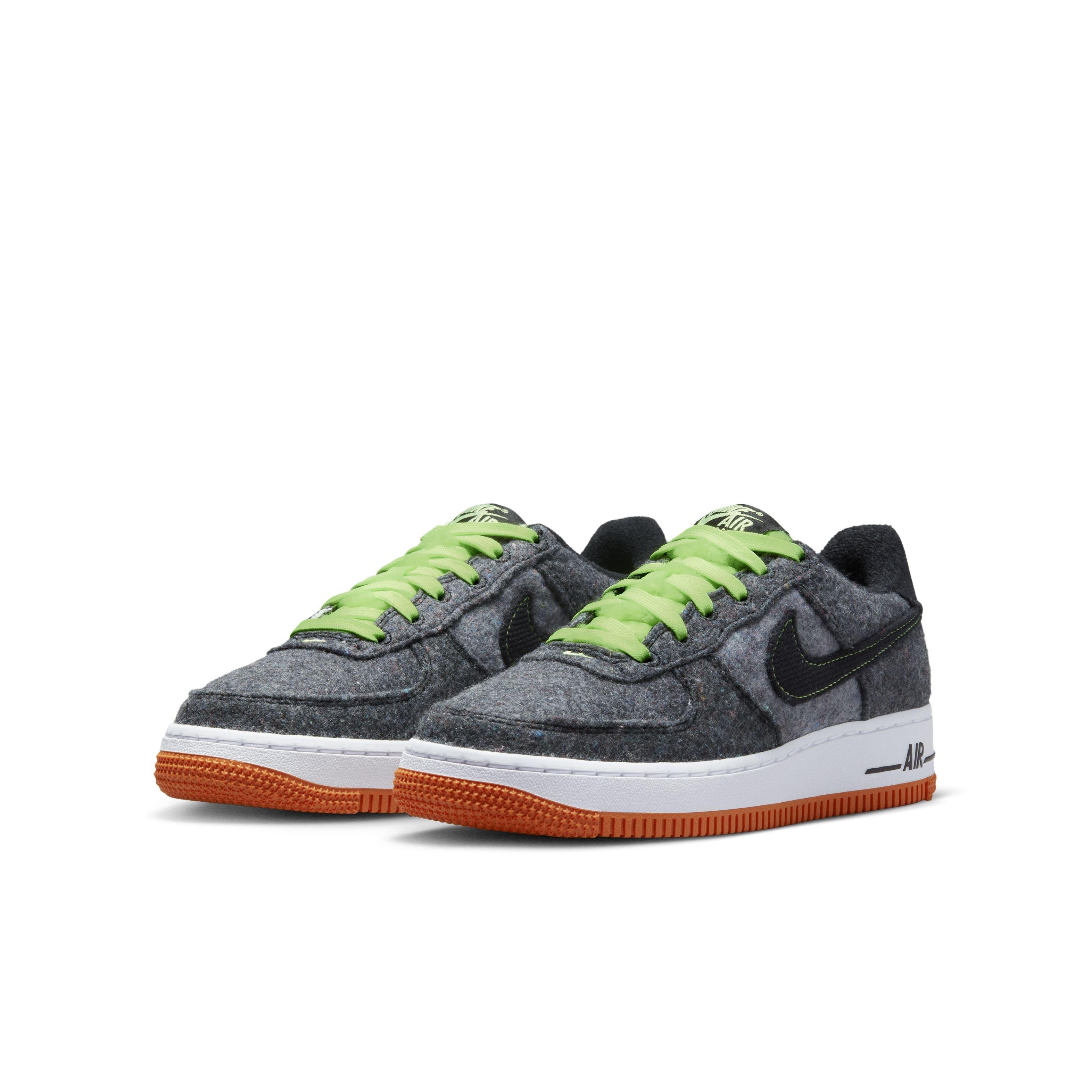 Nike Big Kids Air Force 1 Lv8 (Gs) (black / black-ghost green-starfish)