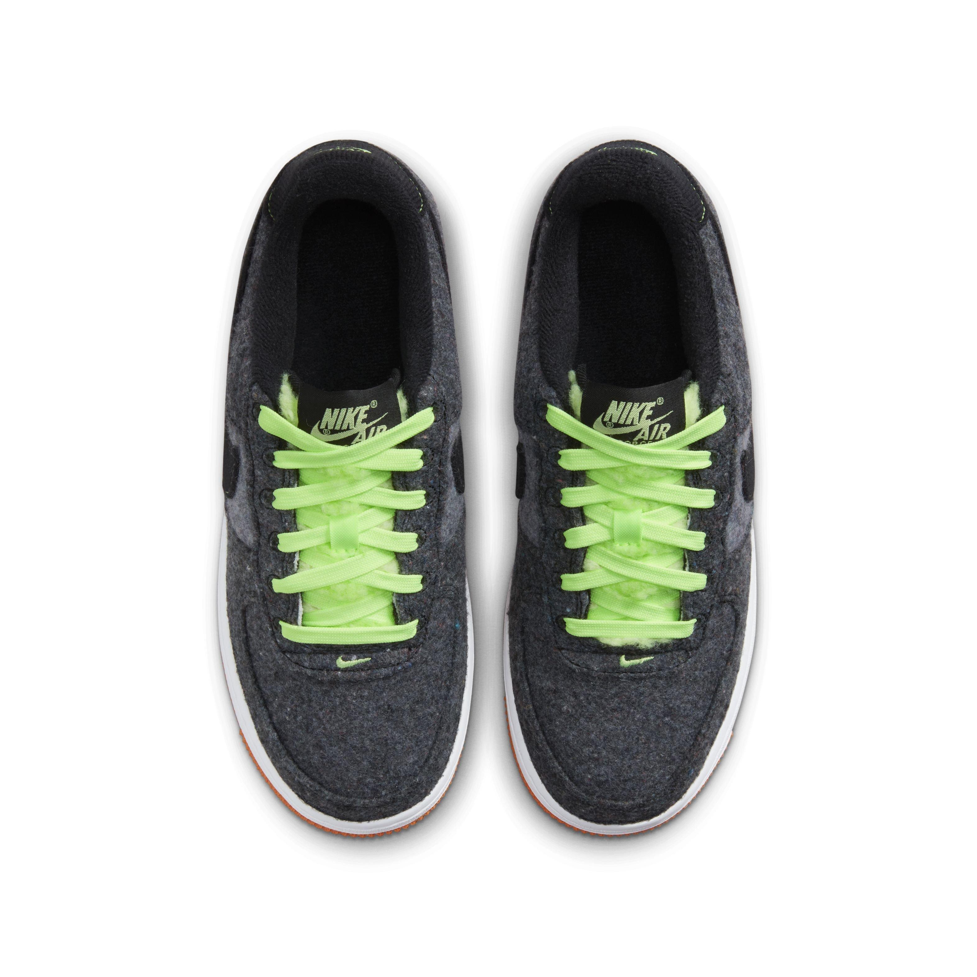 Nike Air Force 1 LV8 Black/Ghost Green/Starfish Grade School