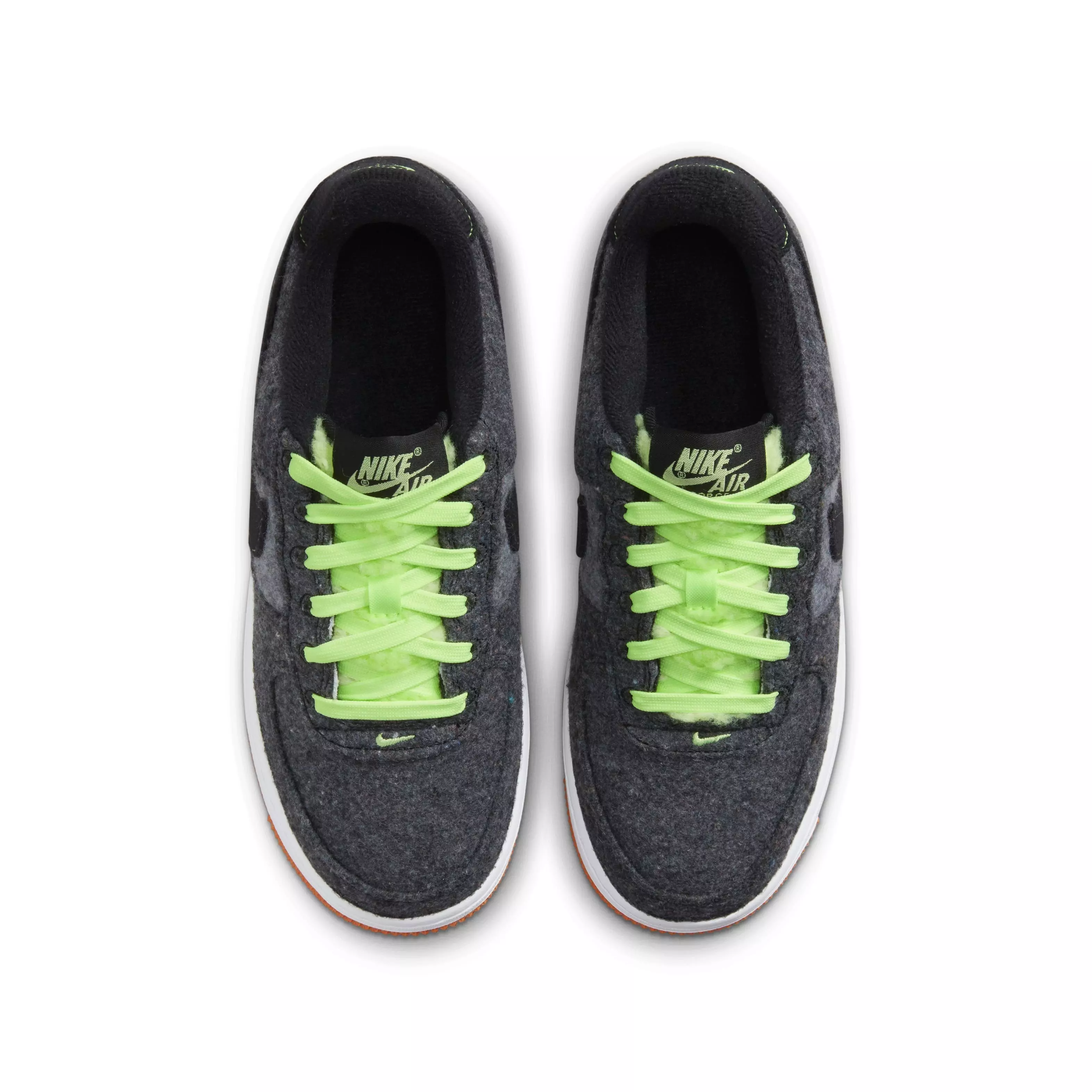 Nike Air Force 1 LV8 "Black/Ghost Green/Starfish" Grade School Boys' Shoe - BLACK/GREEN/STARFISH