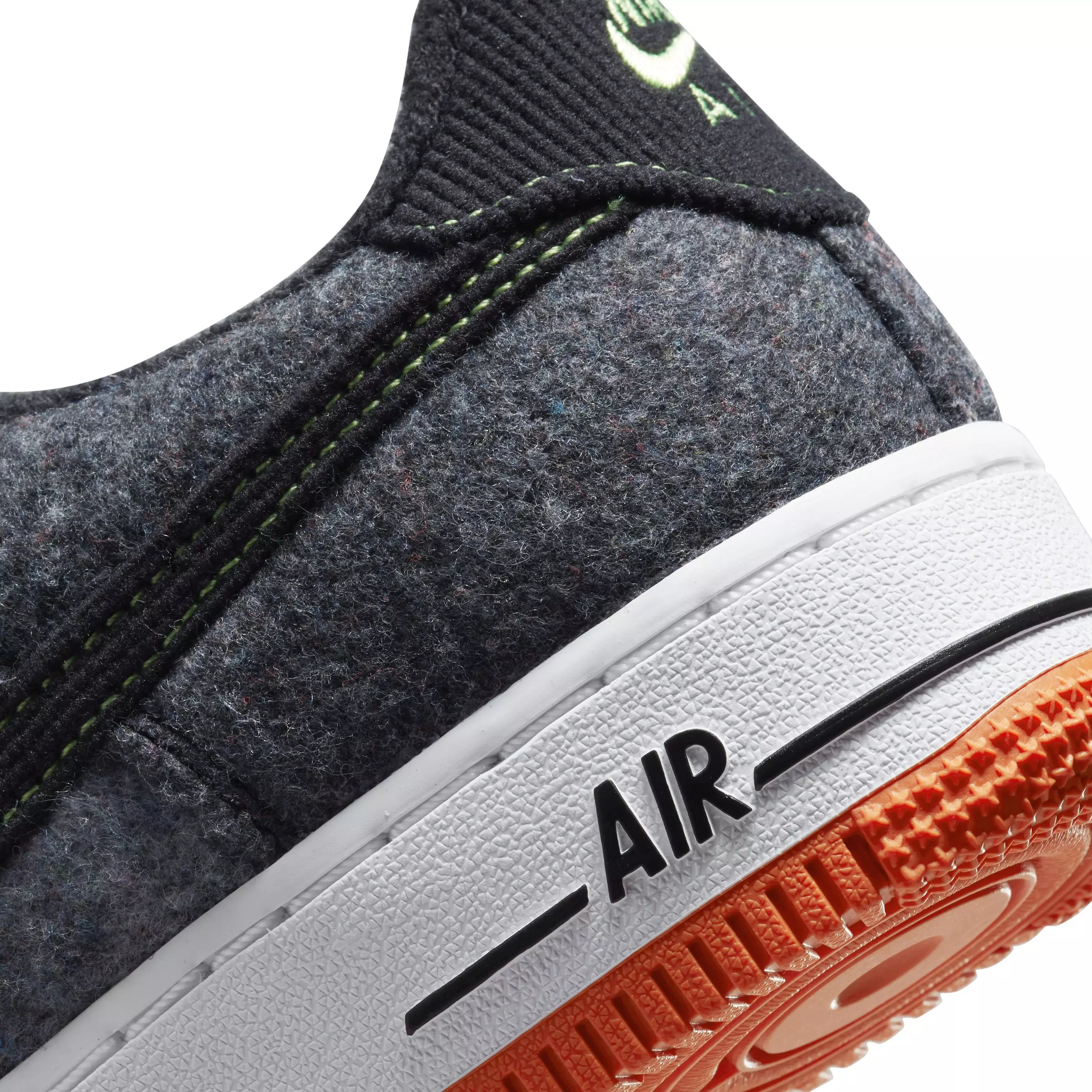 Nike Air Force 1 LV8 "Black/Ghost Green/Starfish" Grade School Boys' Shoe - BLACK/GREEN/STARFISH