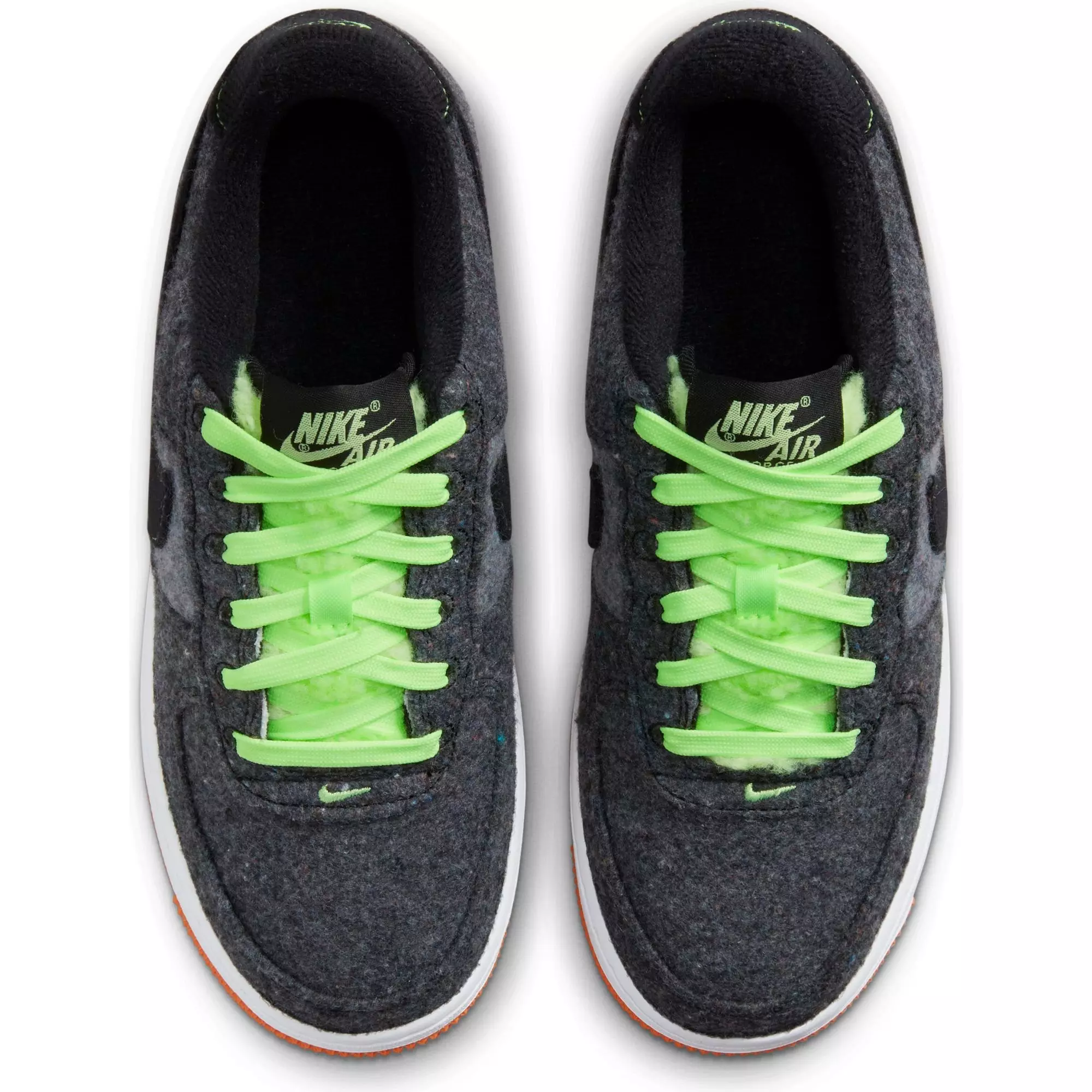 Nike Air Force 1 LV8 "Black/Ghost Green/Starfish" Grade School Boys' Shoe - BLACK/GREEN/STARFISH