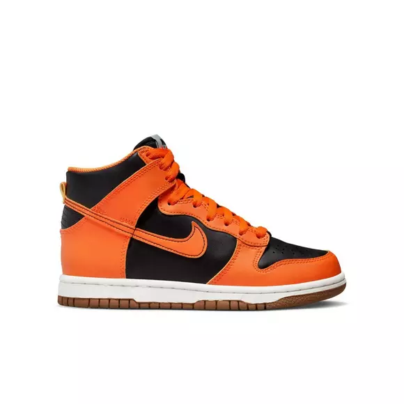 Nike Dunk High Orange/Yellow Grade School Kids' Shoe - Hibbett | Gear