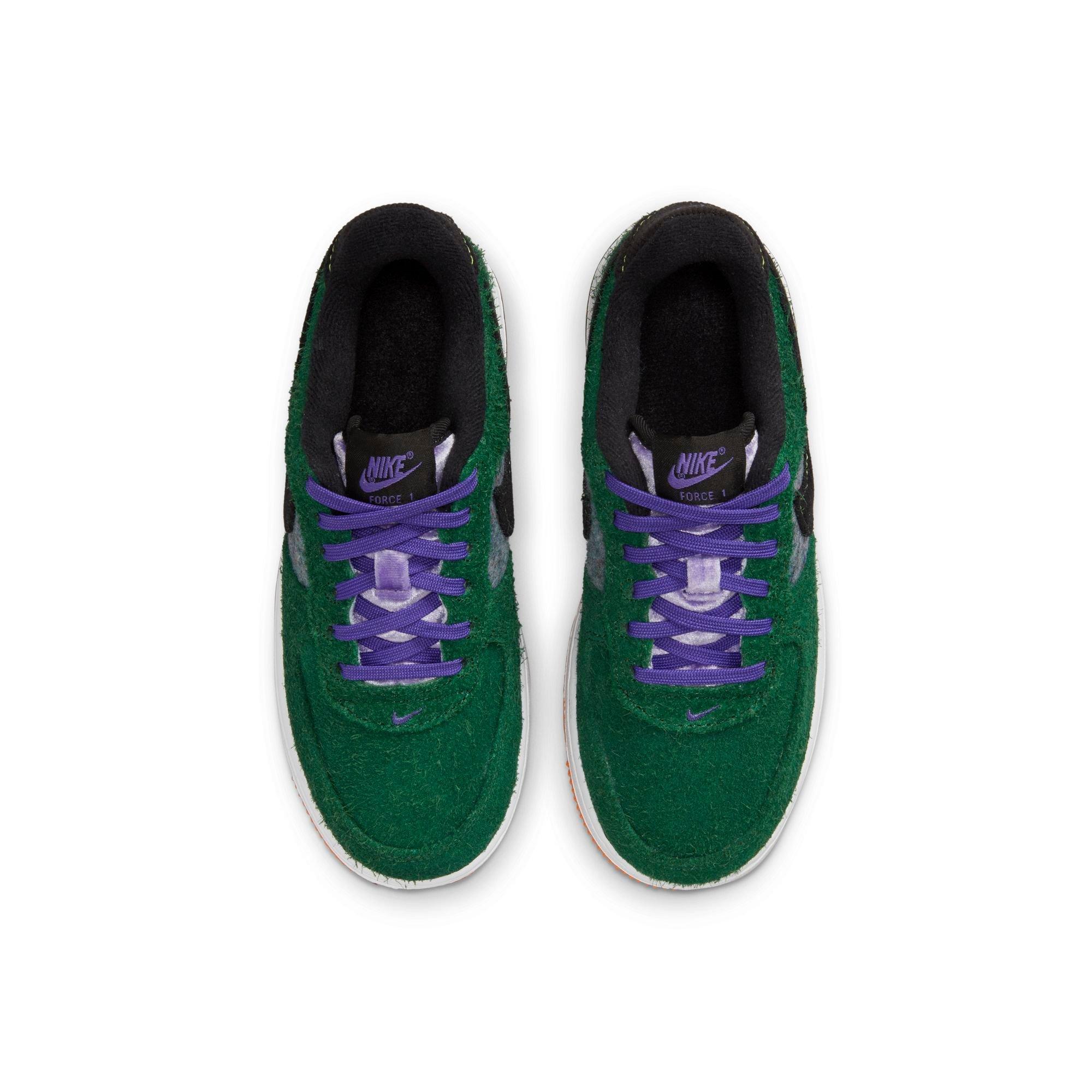 Green and purple nike hot sale shoes