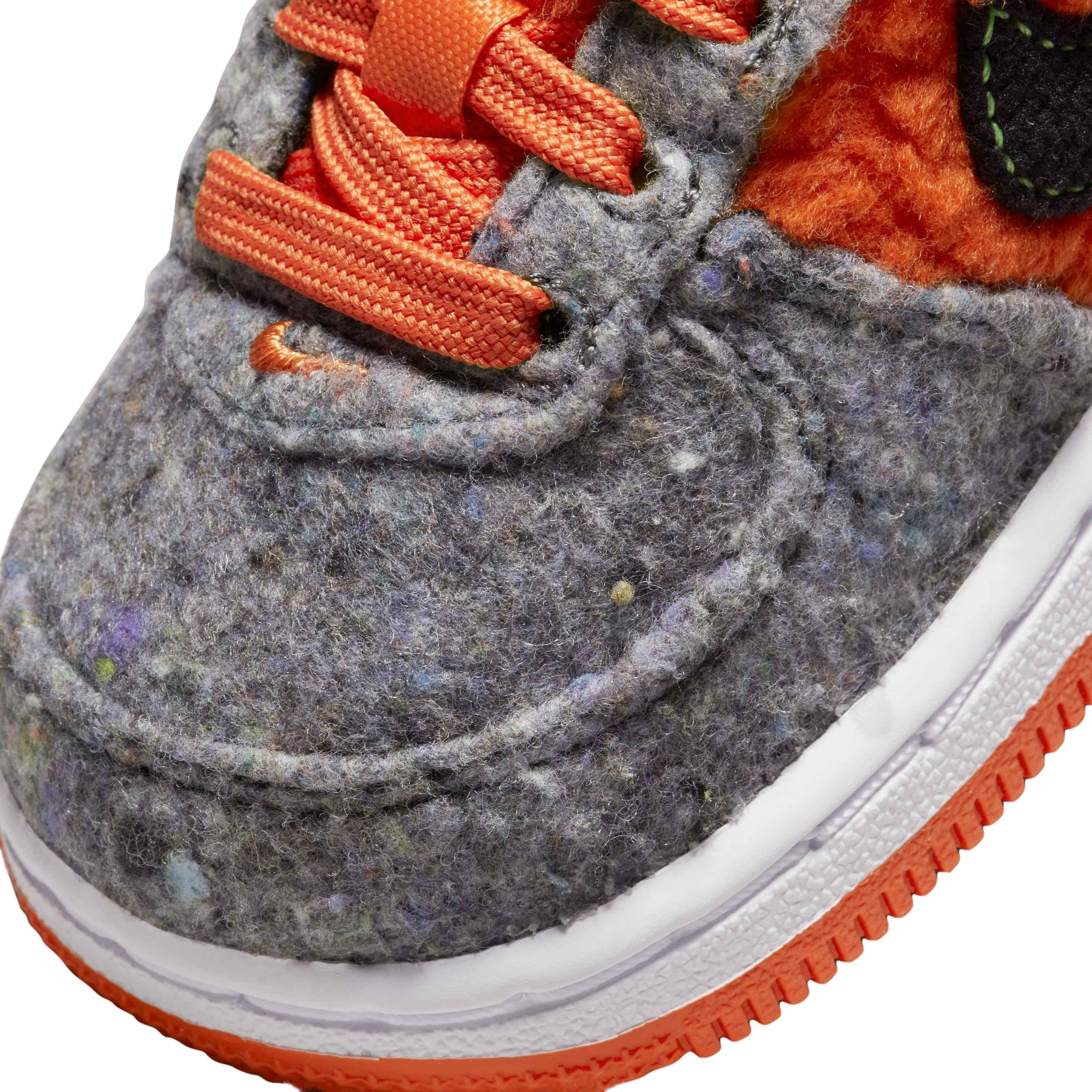 Nike Air Force 1 "Black/Starfish-White/Ghost Green" Toddler Boys' Shoe - BLACK/GREEN Thumbnail View 7