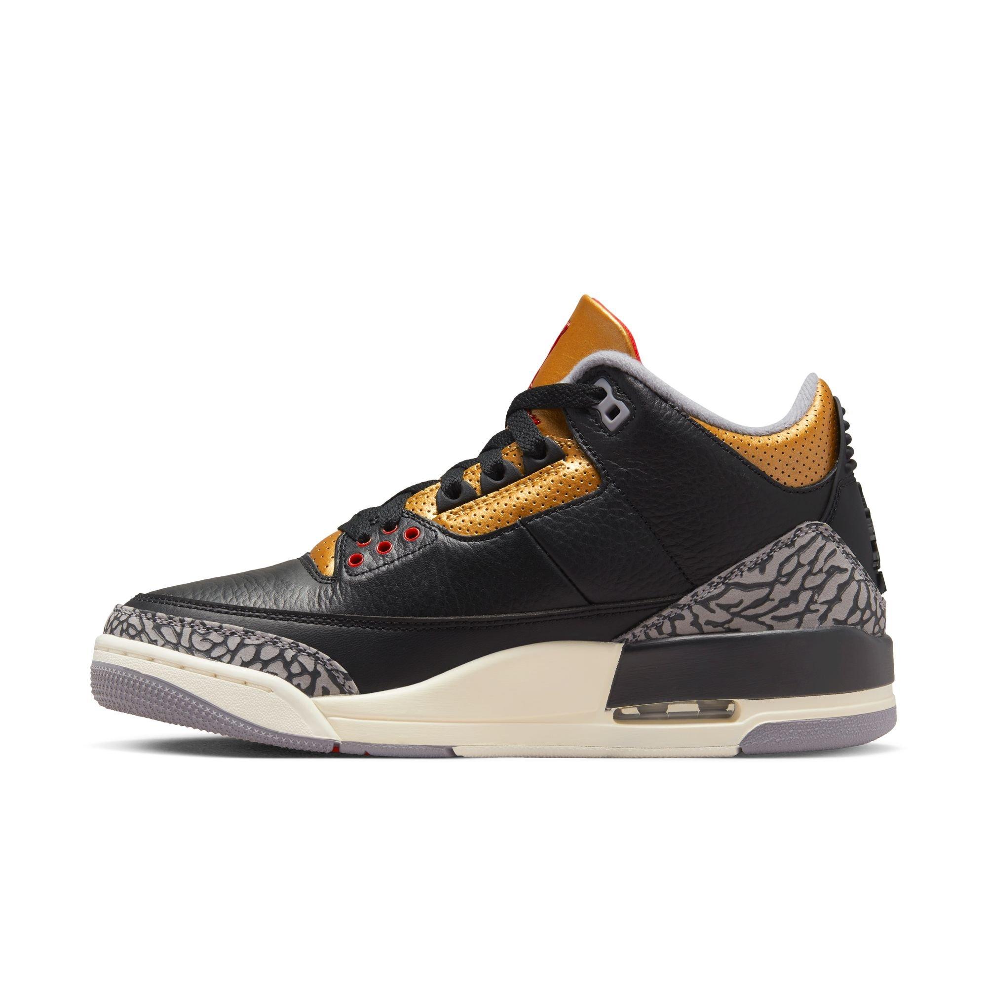 Air jordan retro hot sale black and gold