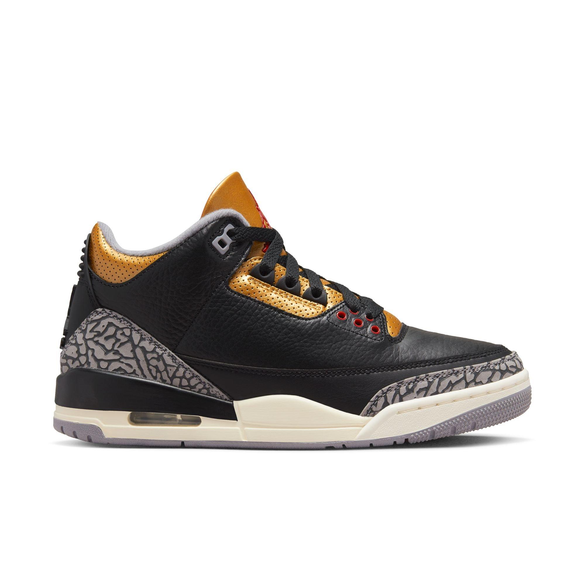 Jordan 3 Retro​ Black/Fire Red/Metallic Gold Women's Shoe