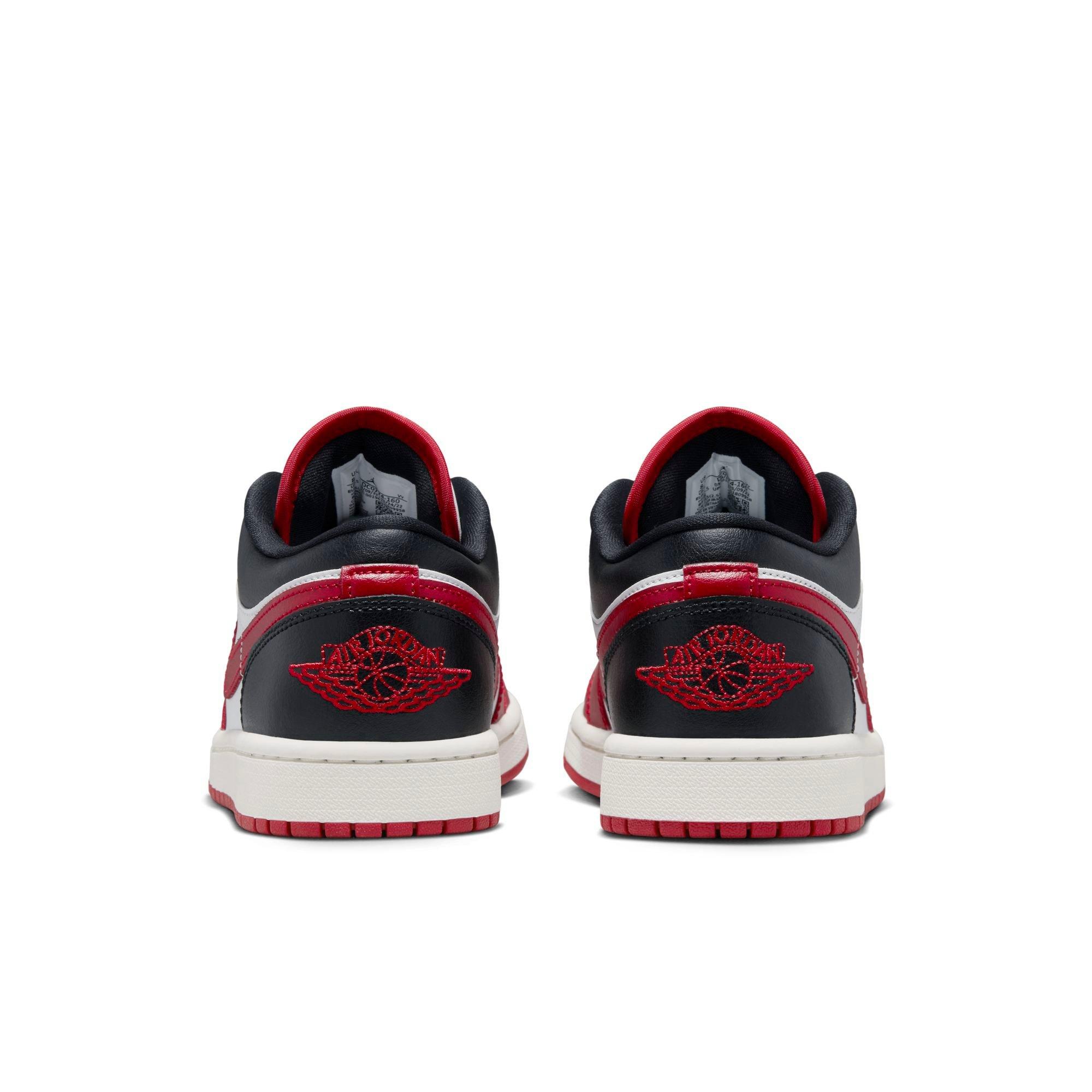 Jordan 1 Low Women's "White/Gym Red/Black/Sail" Shoe