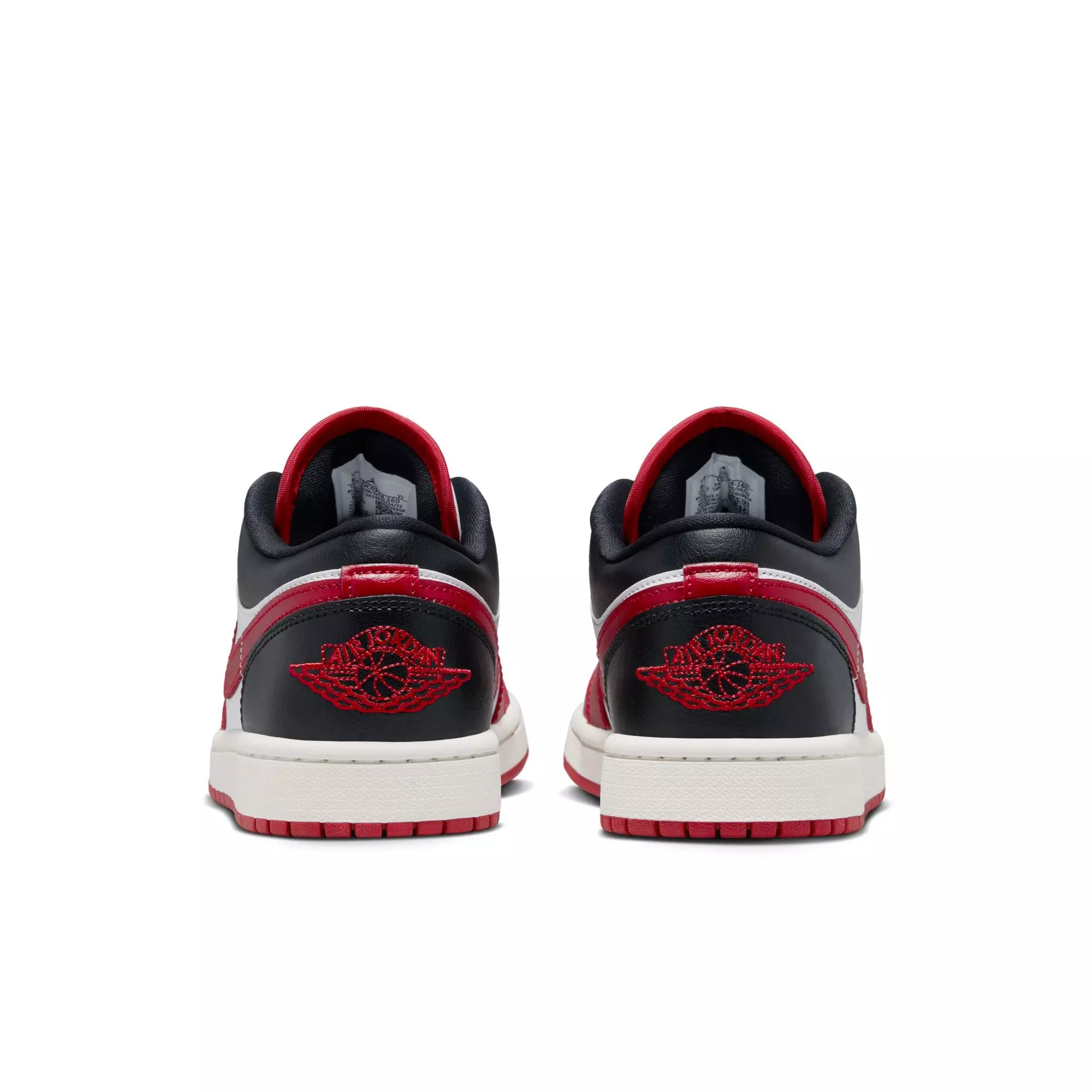 Jordan 1 Low "White/Gym Red/Black/Sail" Women's Shoe - GREY/RED/BLACK