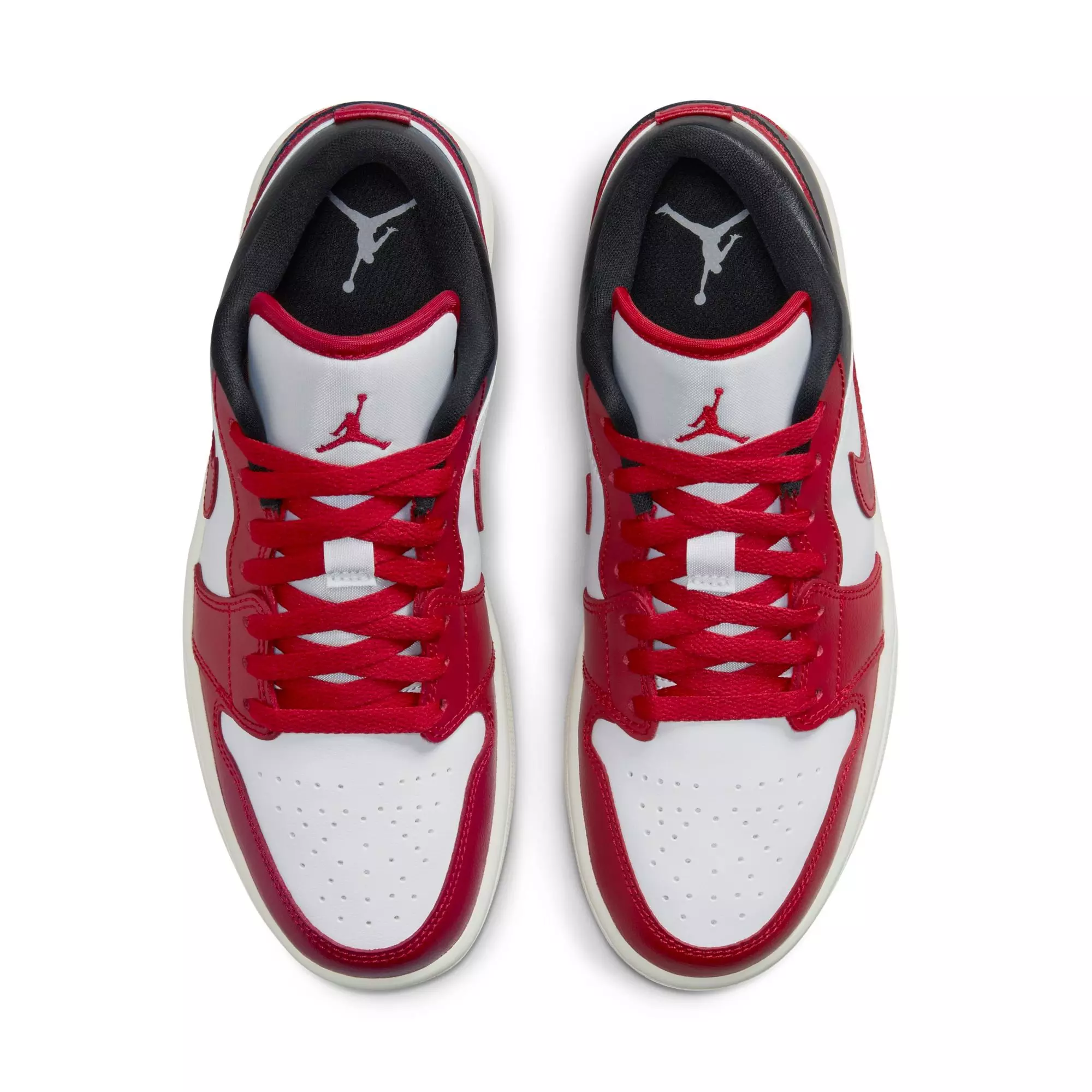 Jordan 1 Low "White/Gym Red/Black/Sail" Women's Shoe - GREY/RED/BLACK