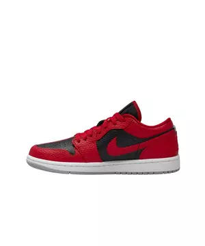 Nike Air Jordan 1 Low Black Toe Strap White Gym Red Men's SZ