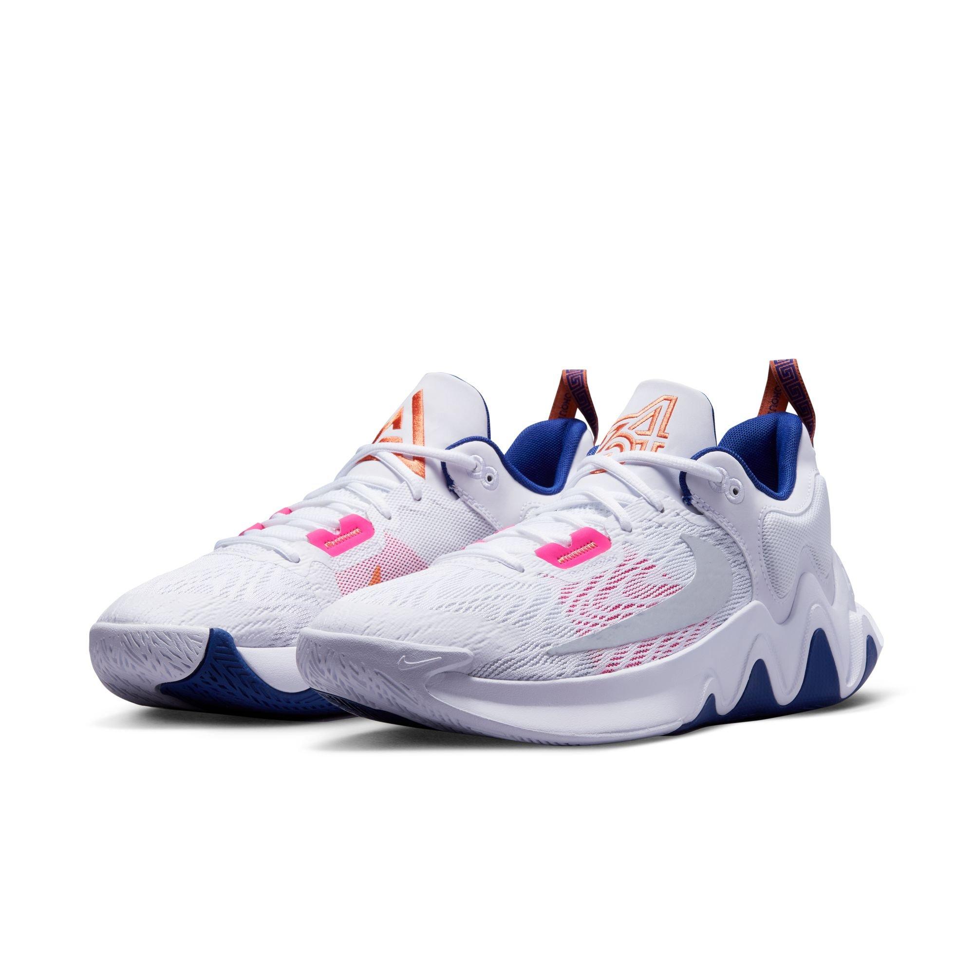 Nike Giannis Immortality 2 "White/Metallic Silver/Deep Royal Blue" Men's Basketball Shoe - WHITE/SILVER Thumbnail View 7