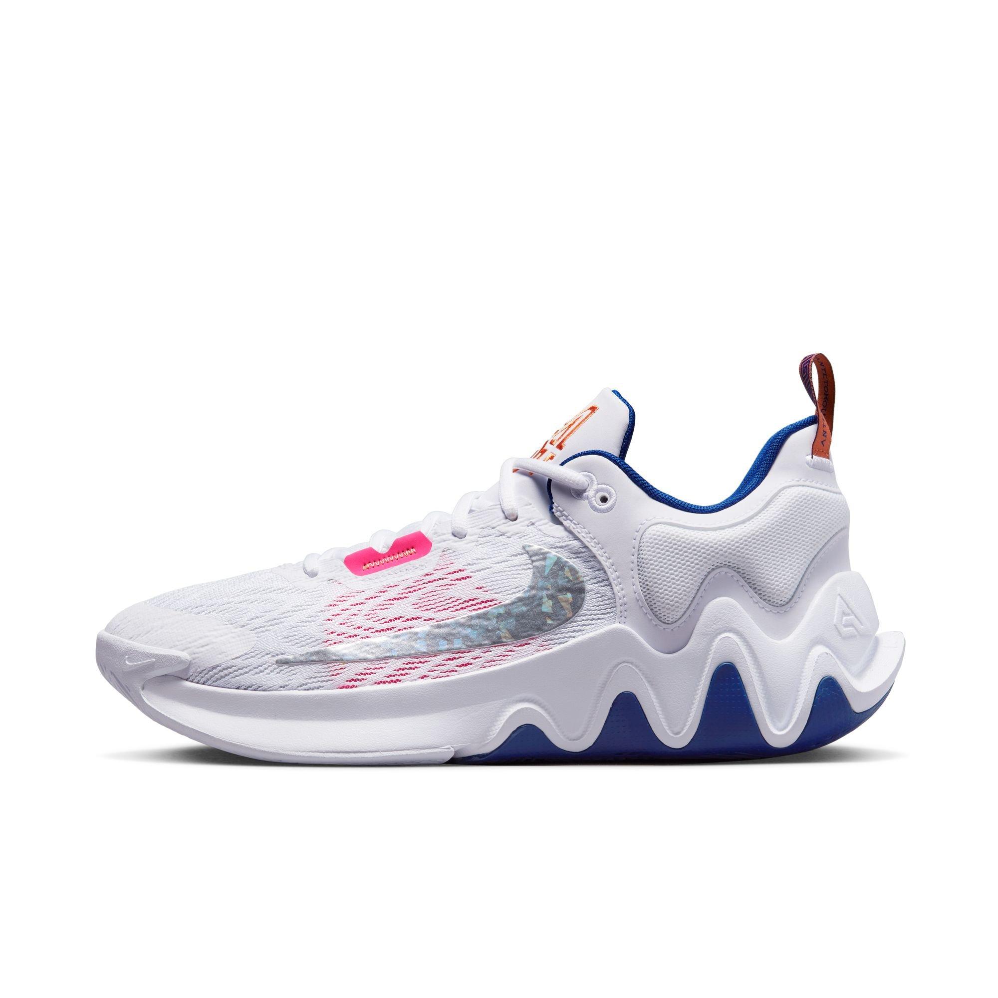 Nike Giannis Immortality 2 "White/Metallic Silver/Deep Royal Blue" Men's Basketball Shoe - WHITE/SILVER Thumbnail View 5