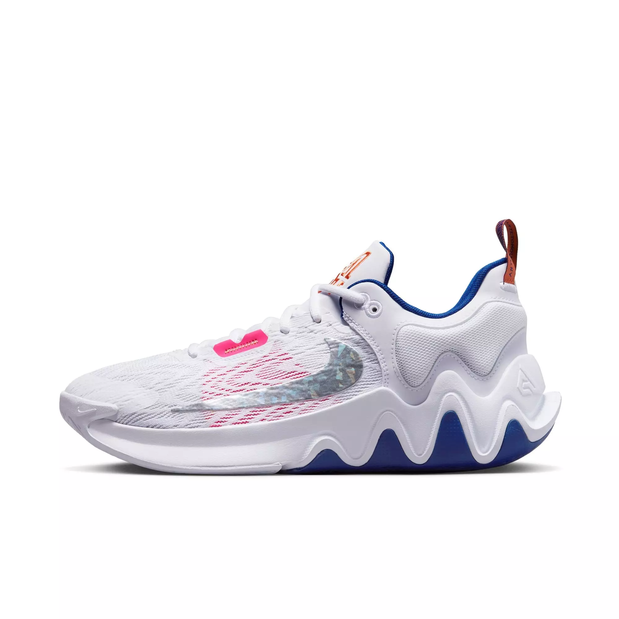 Nike Giannis Immortality 2 "White/Metallic Silver/Deep Royal Blue" Men's Basketball Shoe - WHITE/SILVER