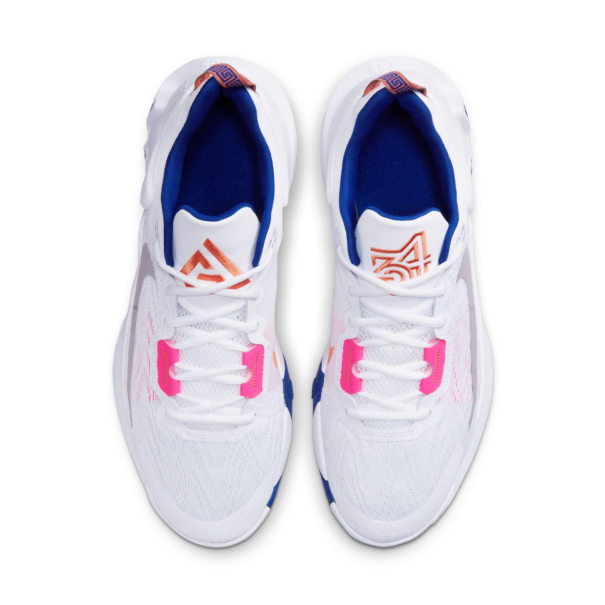 Nike Giannis Immortality 2 "White/Metallic Silver/Deep Royal Blue" Men's Basketball Shoe - WHITE/SILVER Thumbnail View 8