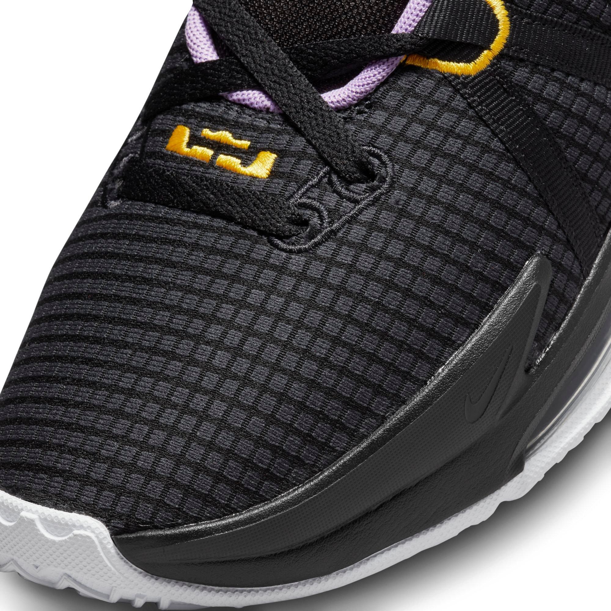 Nike Mens LeBron Witness 7 Lakers Shoes Black / Gold / Lilac / Purple SZ  7.5 NEW