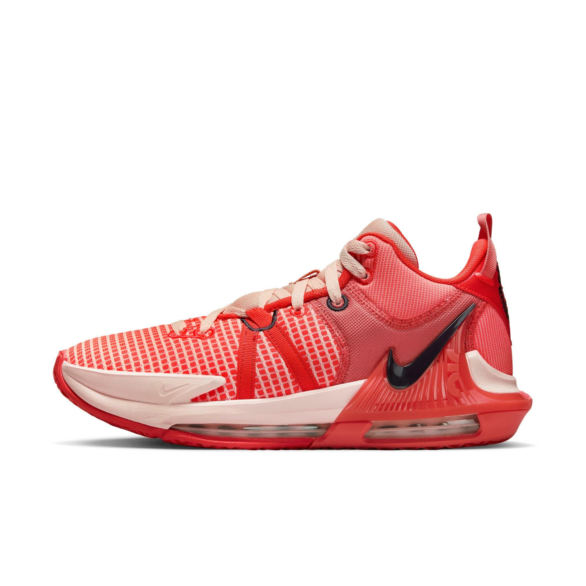 Red Nike Lebron James Basketball Shoes