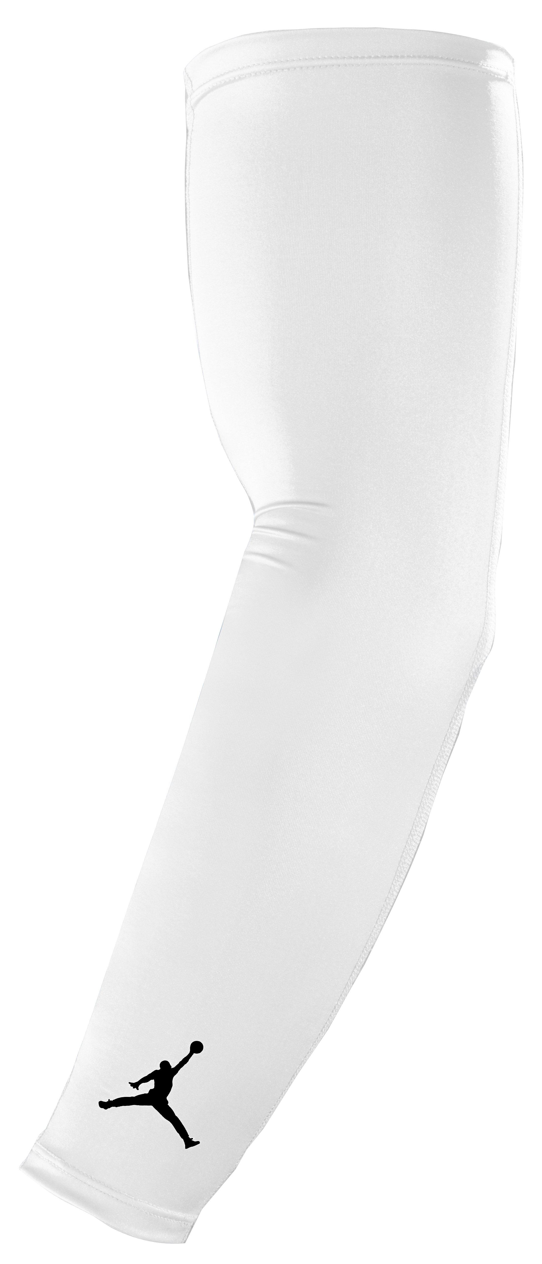 Jordan Football Sleeves - White/Black L/XL - Hibbett