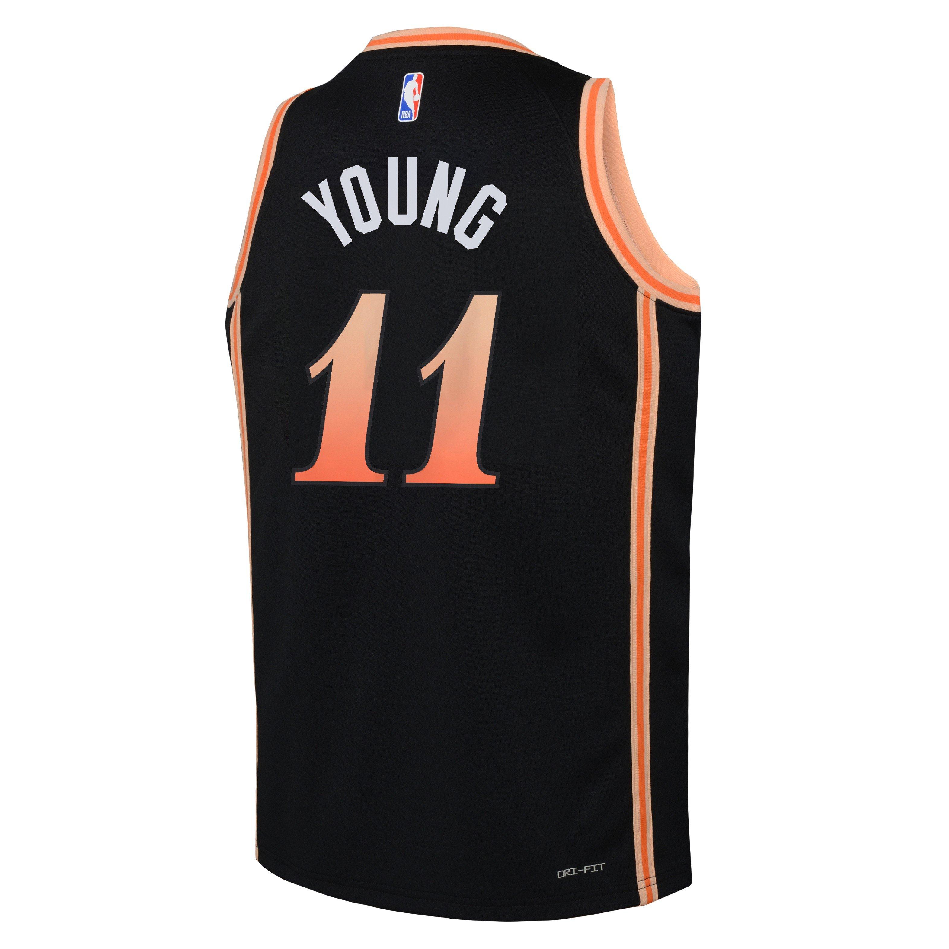 Trae Young Atlanta Hawks Game-Used #11 Black Jersey vs. Boston