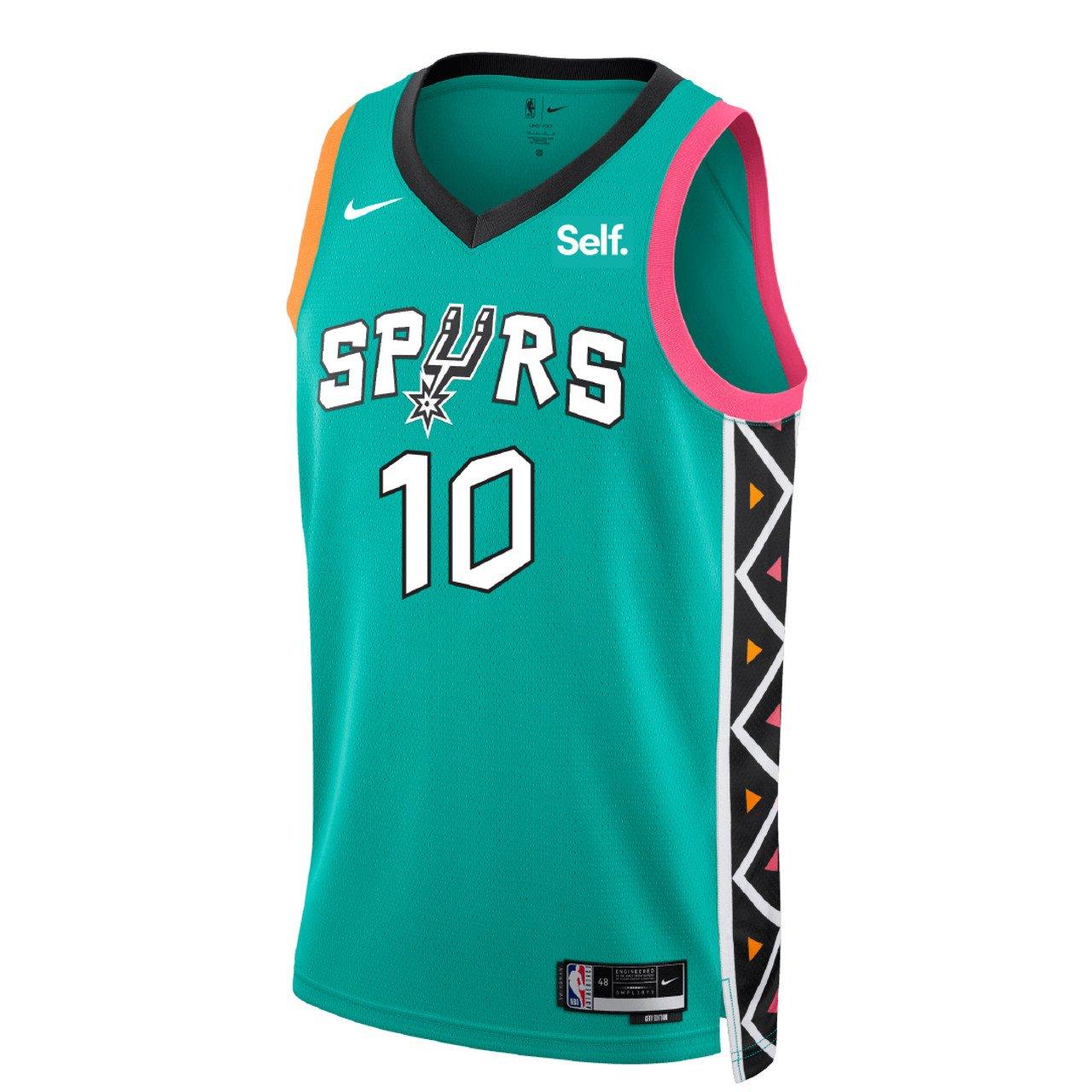 Nike Youth Jeremy Sochan San Antonio Spurs 2022 City Edition Swingman Jersey, Teal, Size: XL, Polyester