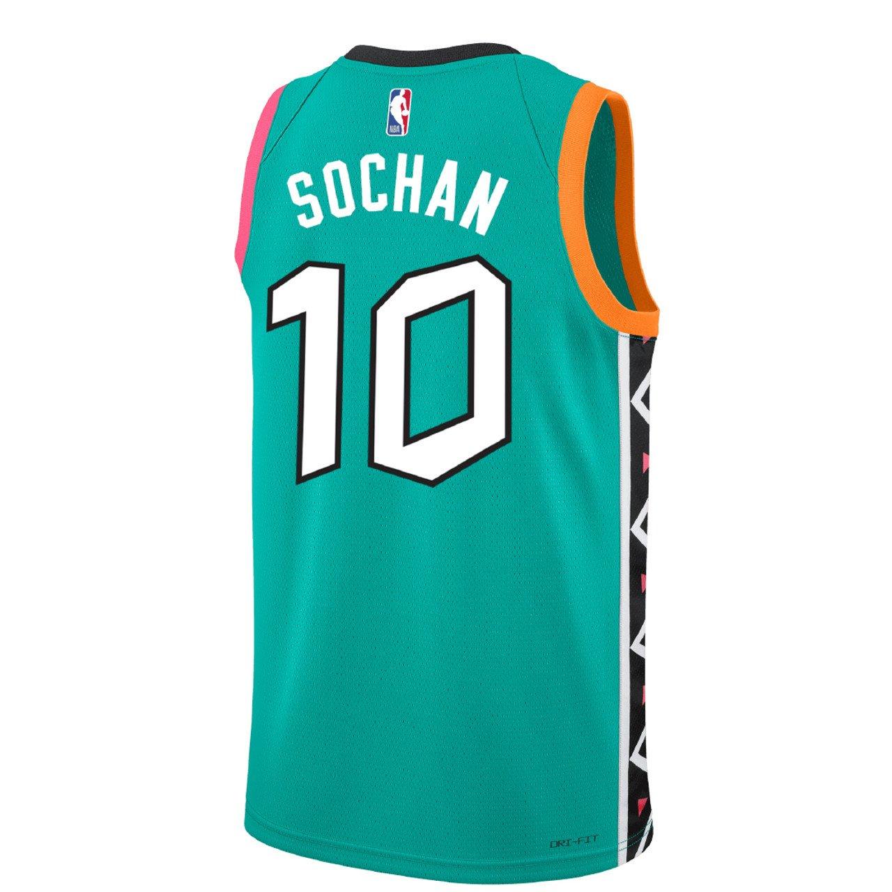 Nike Men's San Antonio Spurs Jeremy Sochan #10 Black T-Shirt, Small