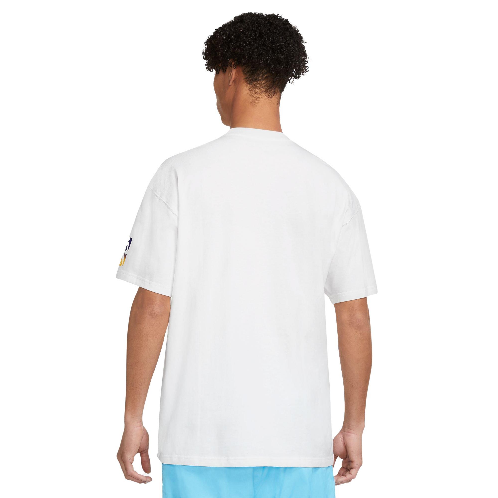 Los Angeles Lakers Jordan Brand Courtside Statement Edition Max90 T-Shirt -  White