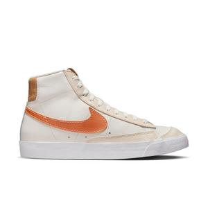 Orange Mid-Top Zipper Sneakers for Men by