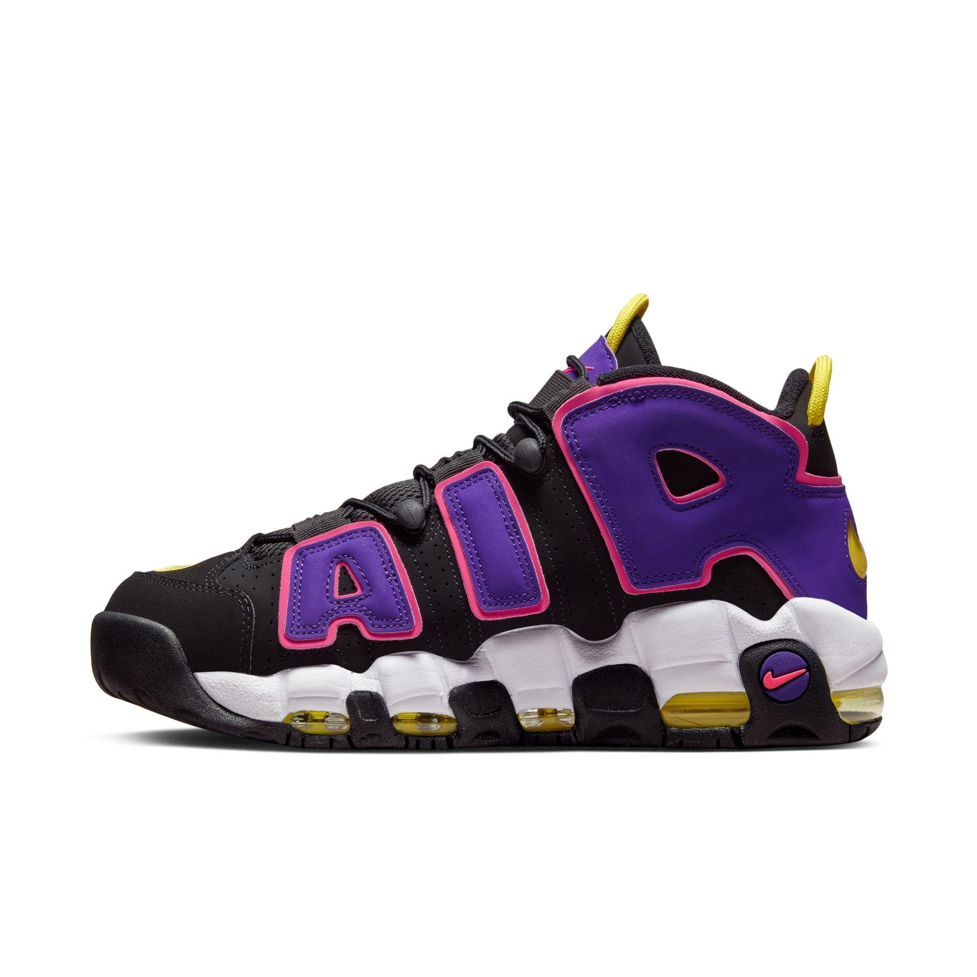 Nike Air More Uptempo '96 Black/White/Multi/Cobalt Bliss Men's Shoe -  Hibbett