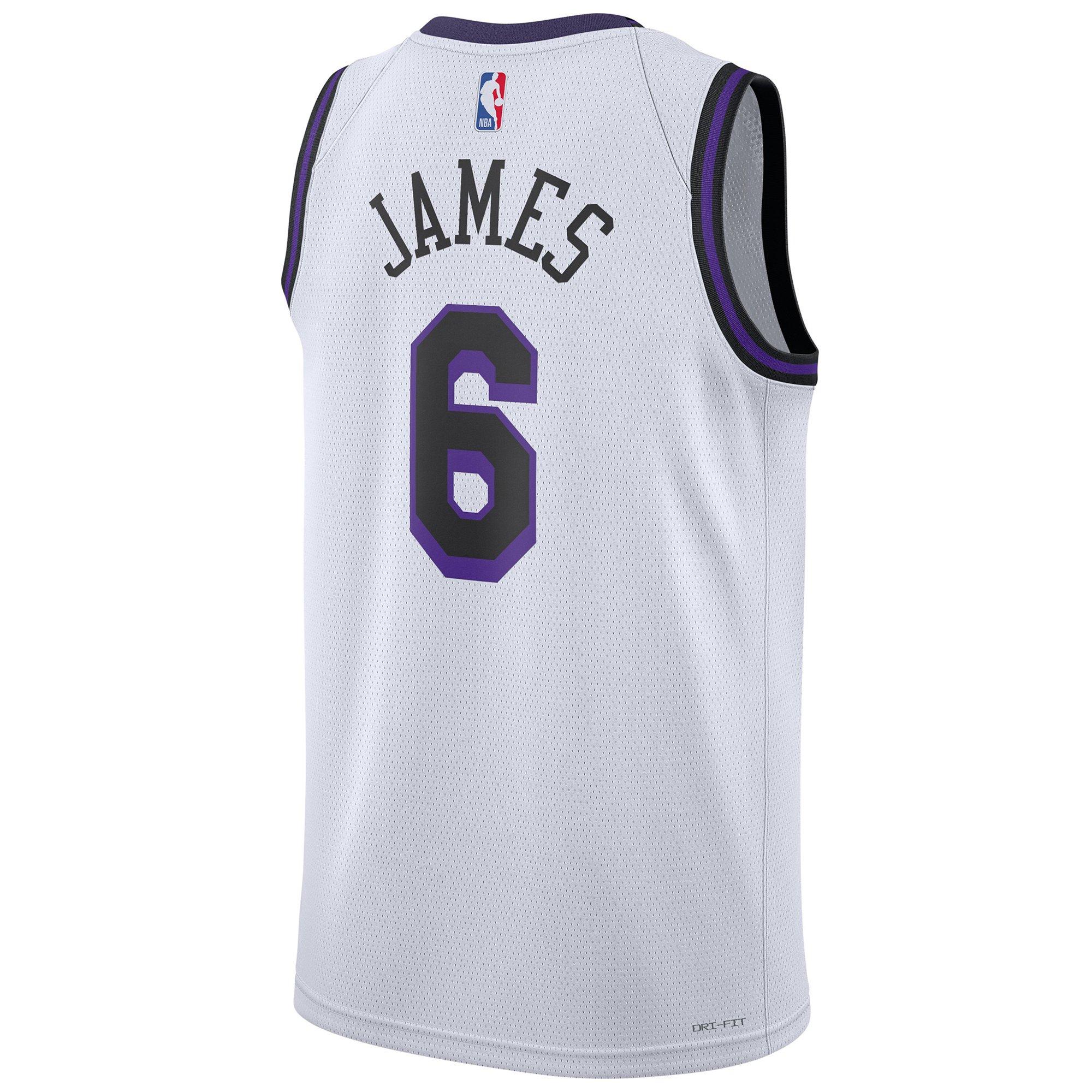 NEW LA Lakers Lebron James Nike City Lore Swingman Jersey Purple YOUTH  Large L