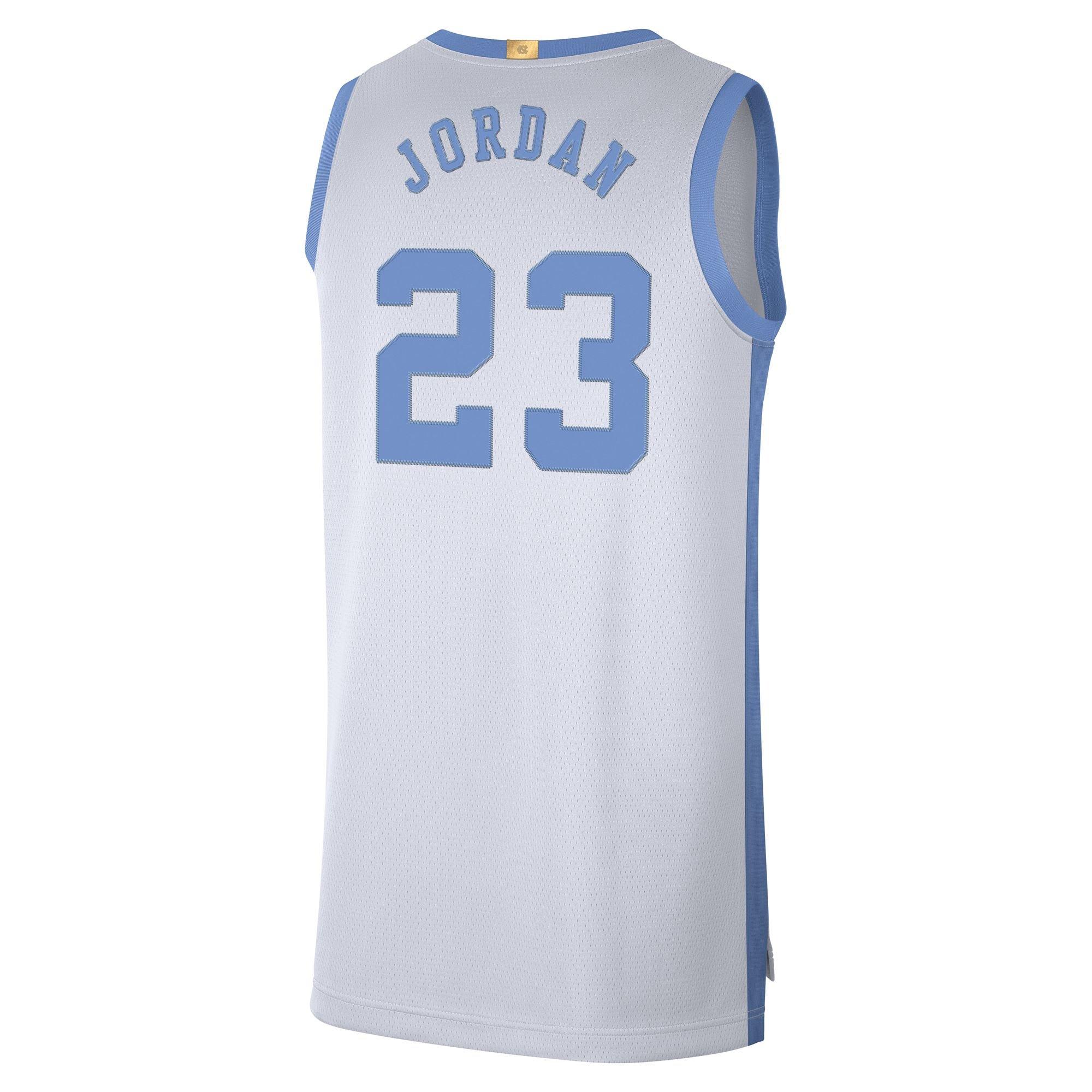 Jordan Men's North Carolina Tar Heels Michael Jordan Limited Swingman Jersey - WHITE Thumbnail View 2