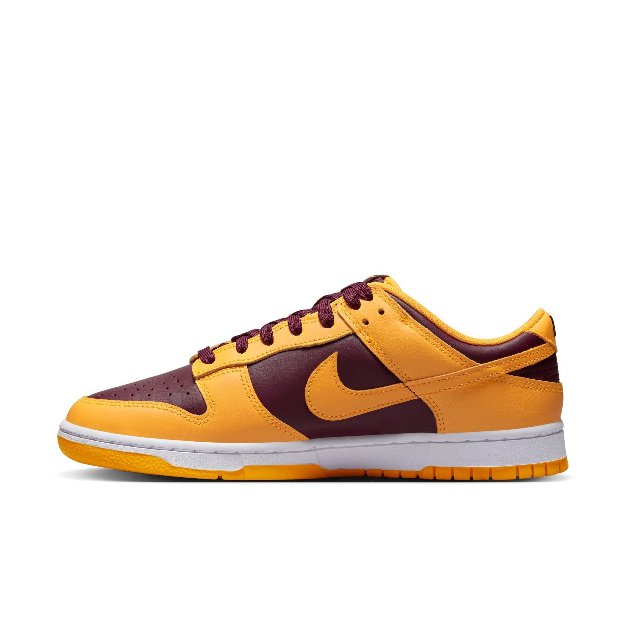 nike dunk low gold red white