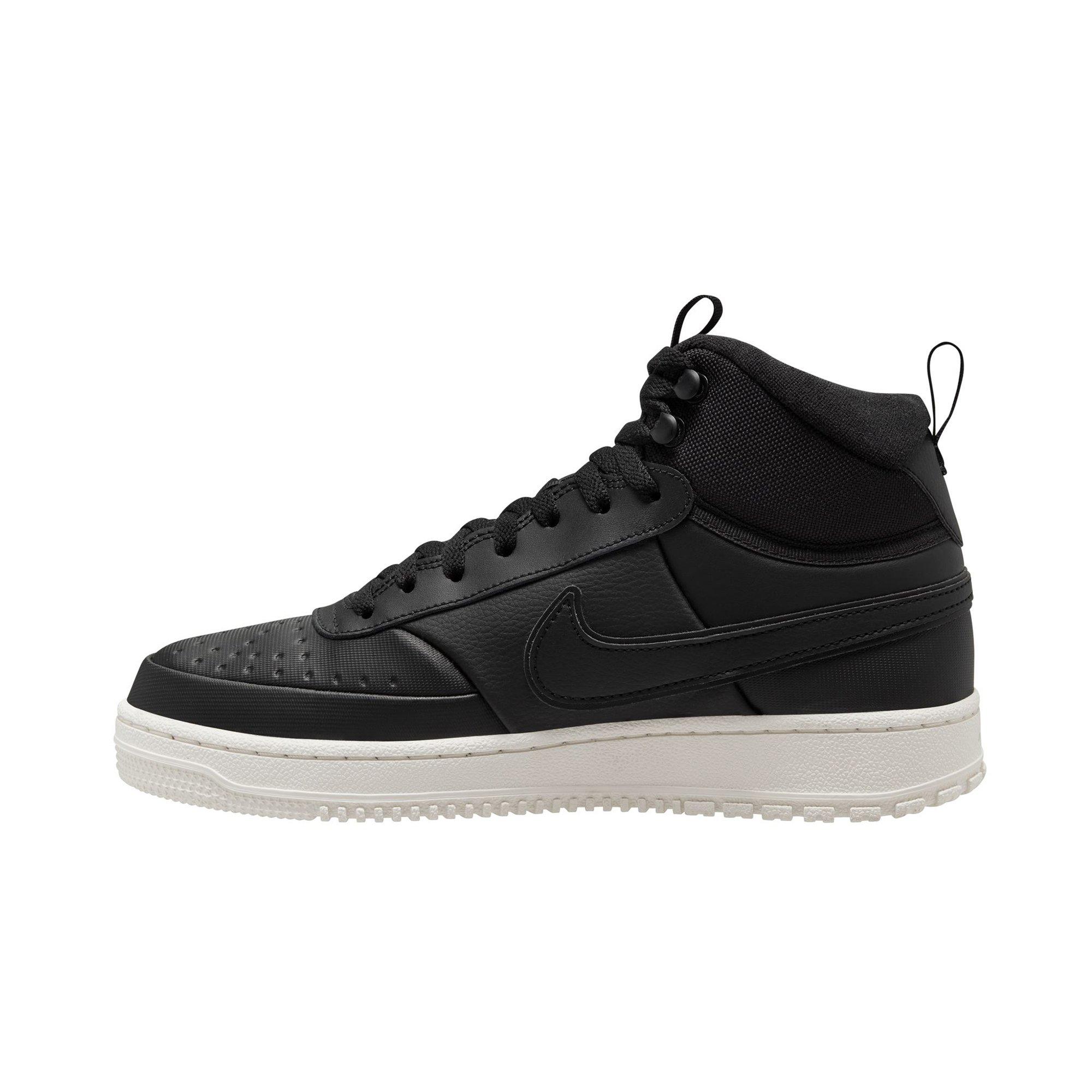 Nike Court Vision Mid Winter "Black/Phantom" Men's Shoe - BLACK/WHITE Thumbnail View 2