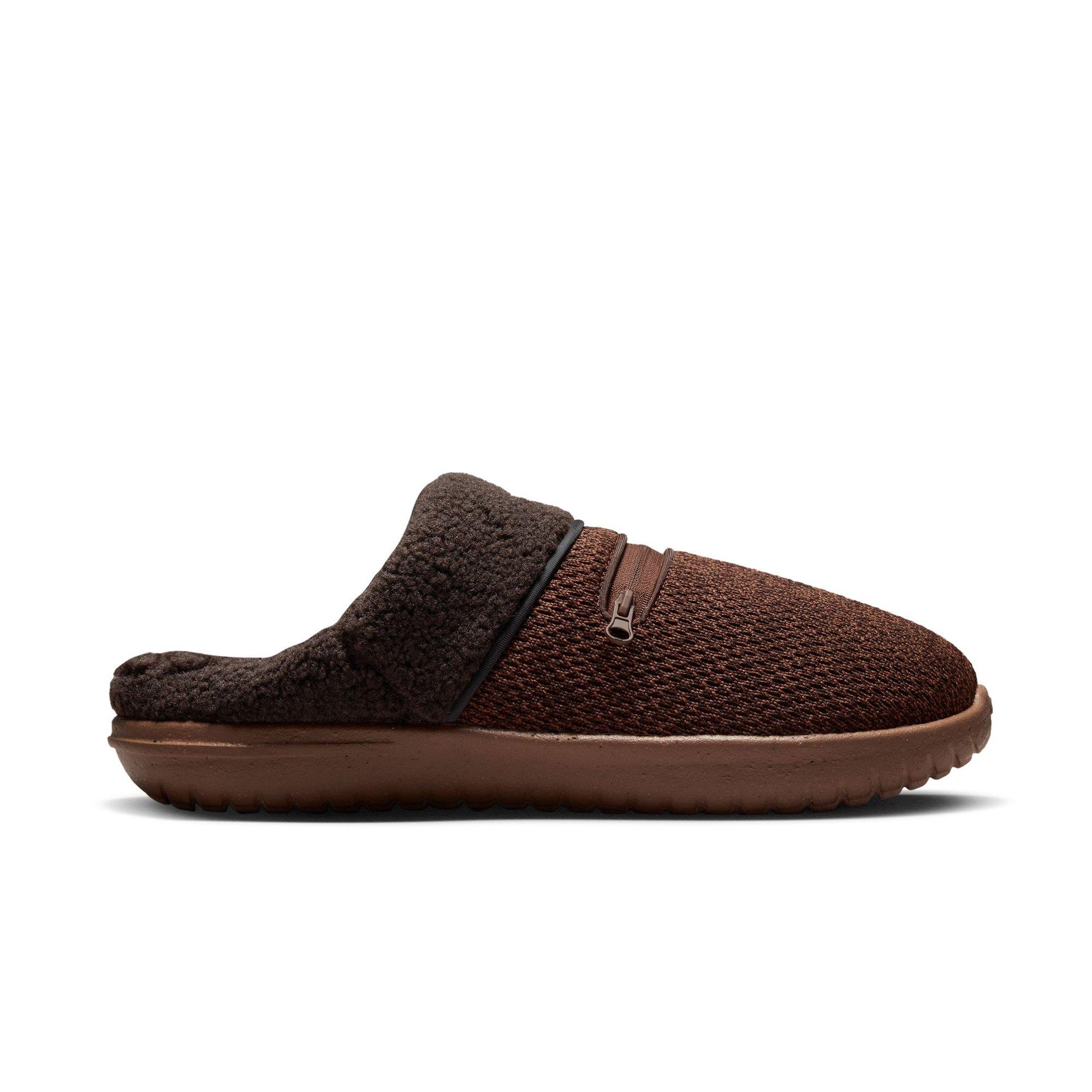 nike burrow slippers brown