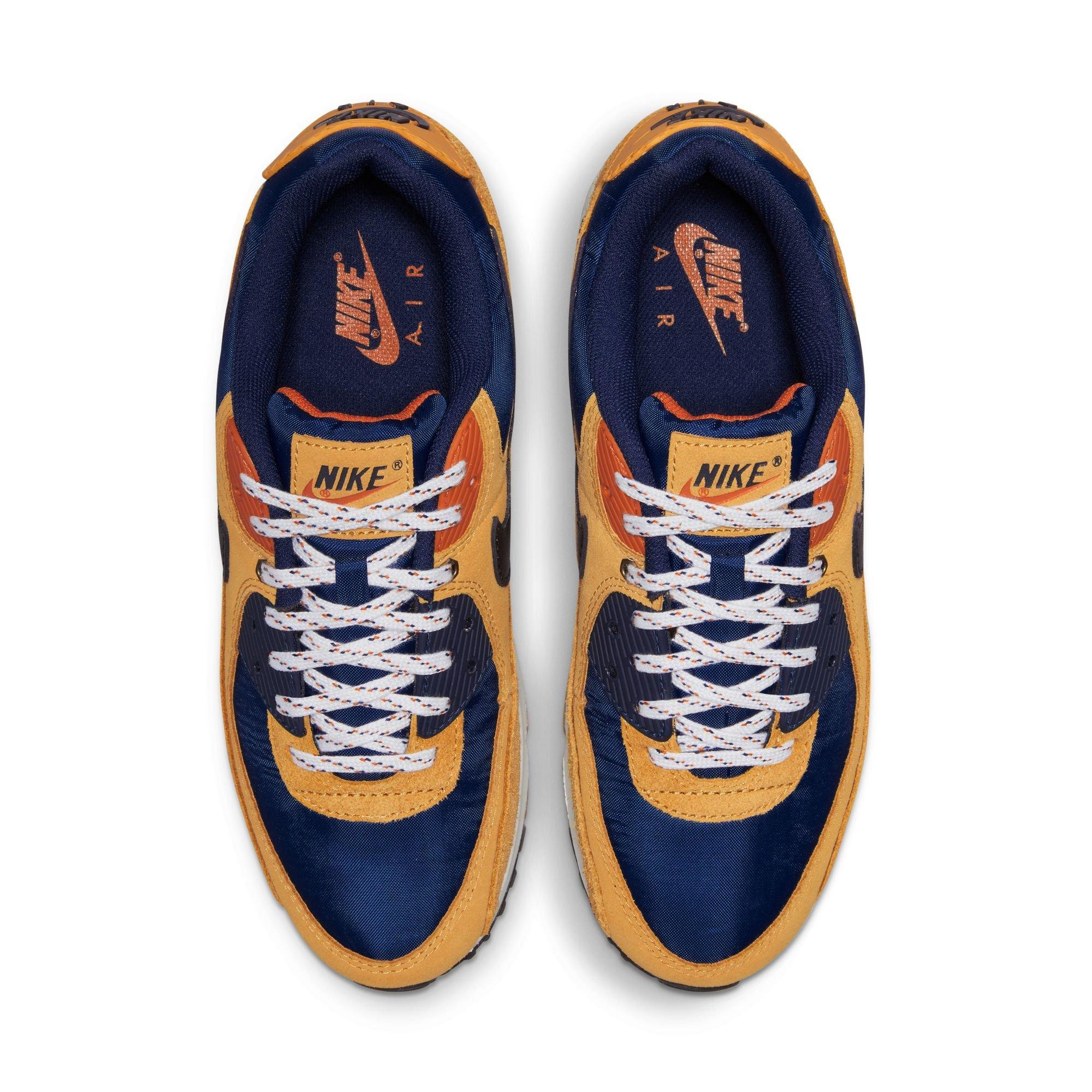 Nike Men's Air Max 90 Shoes, Size 9.5, Tan/Orange/White