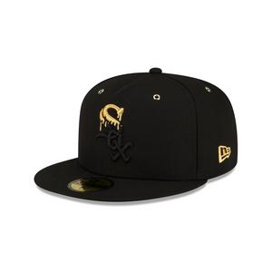 New Era Atlanta Braves 'Pink Drip' 59FIFTY Fitted Black
